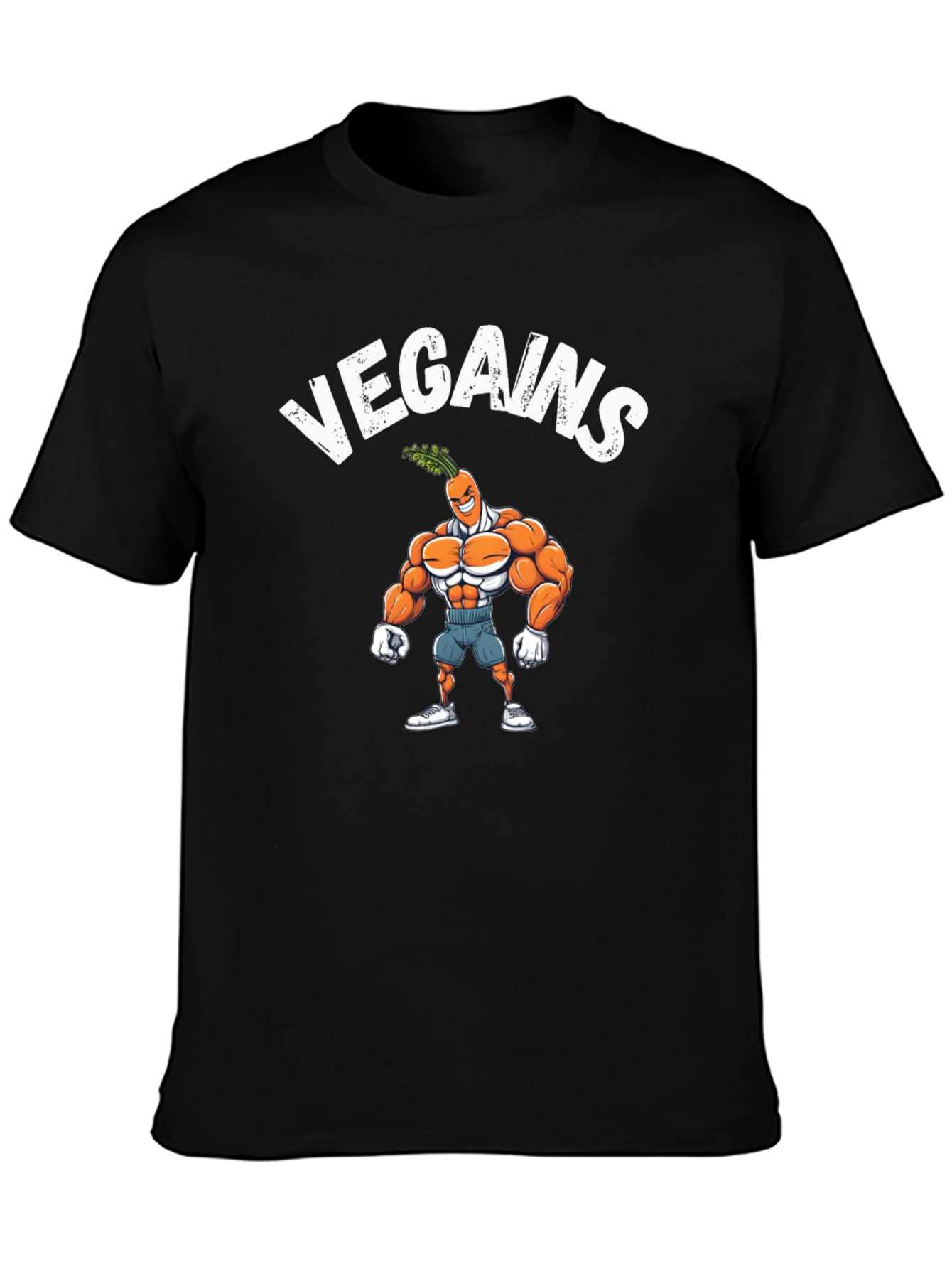 Vegains T-Shirt - Vegan Muscle Carrot Tee