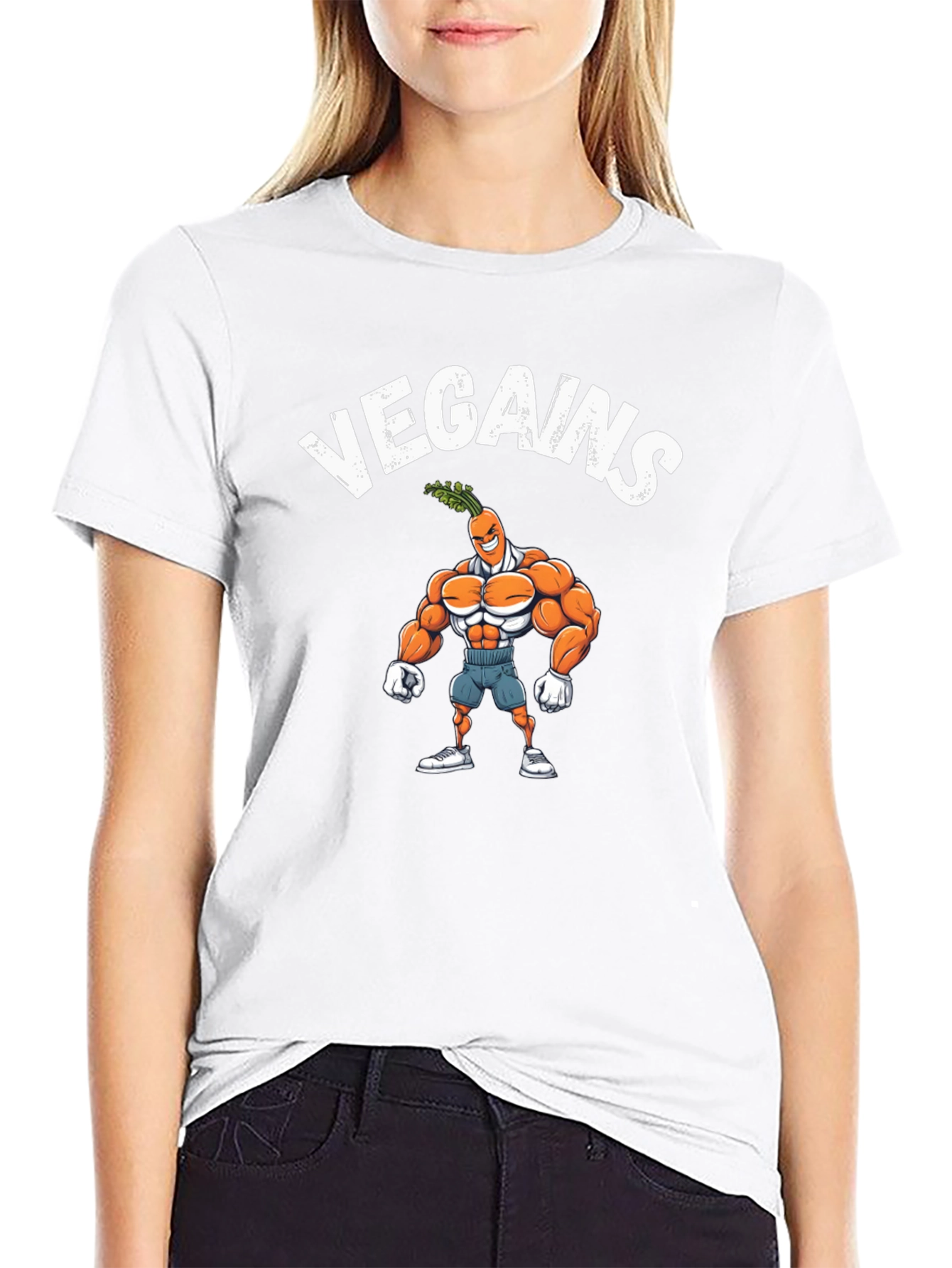 Vegains T-Shirt - Vegan Muscle Carrot Tee