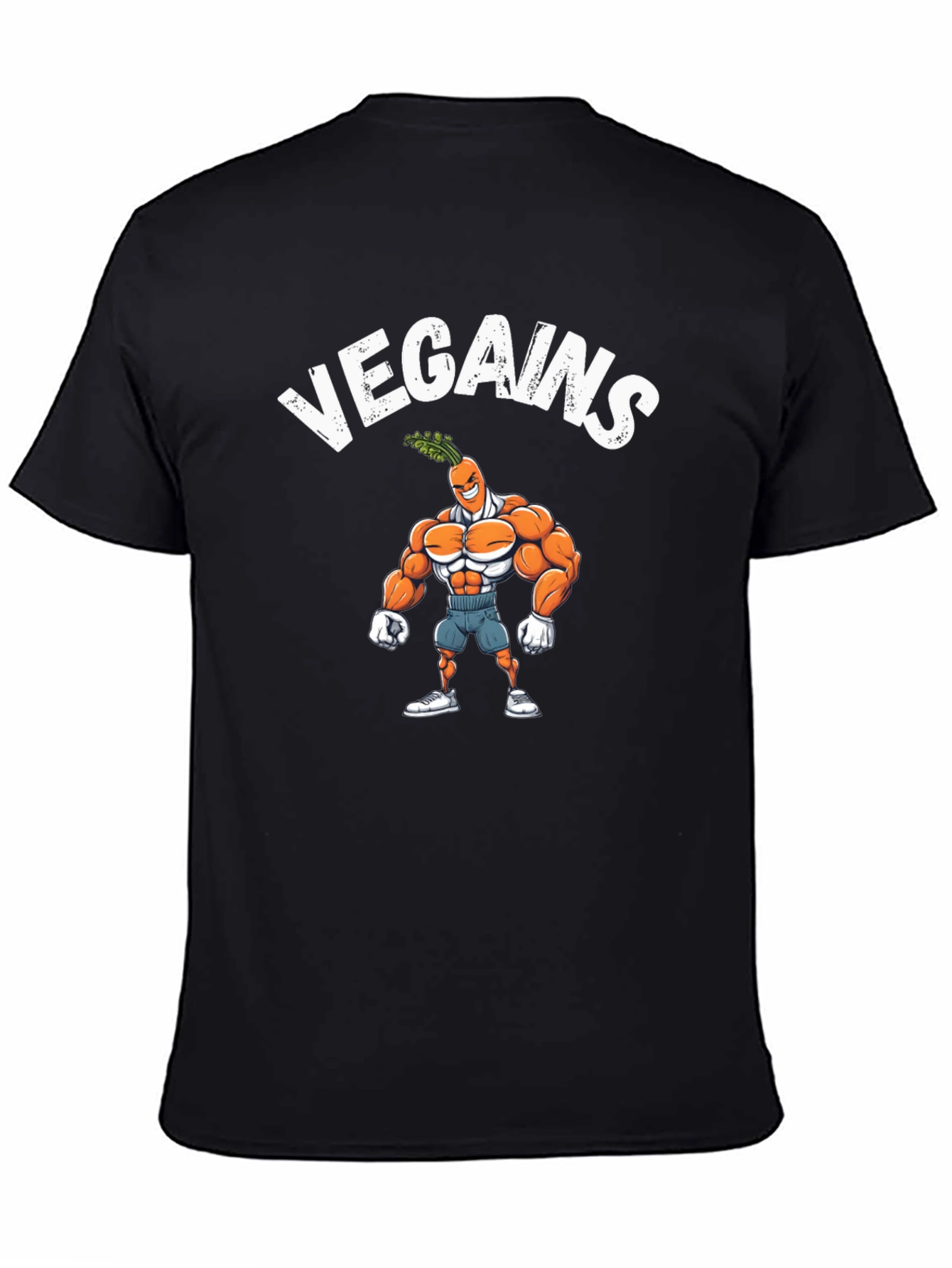 Vegains T-Shirt - Vegan Muscle Carrot Tee