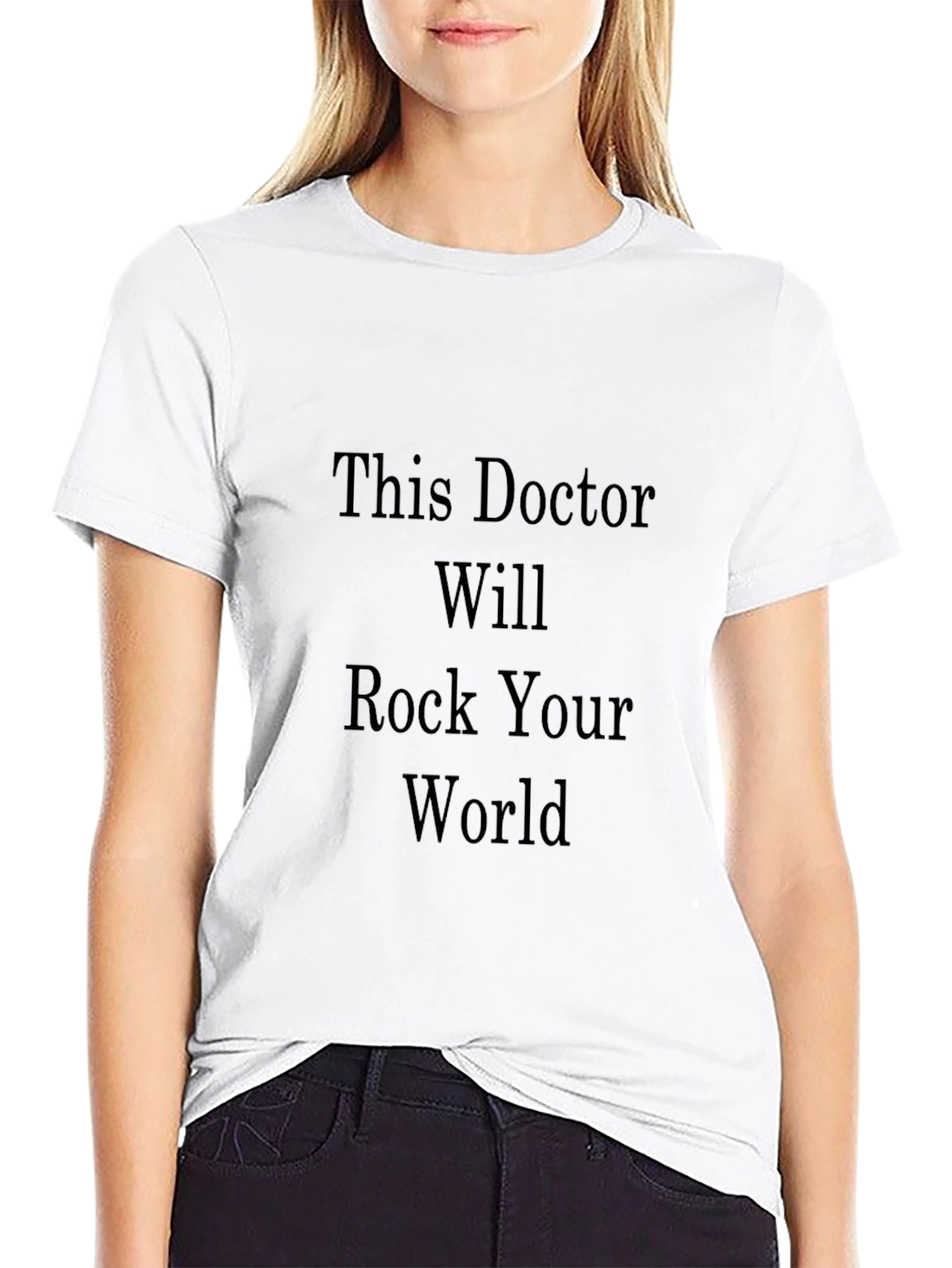 Doctor Will Rock Your World Black T-Shirt