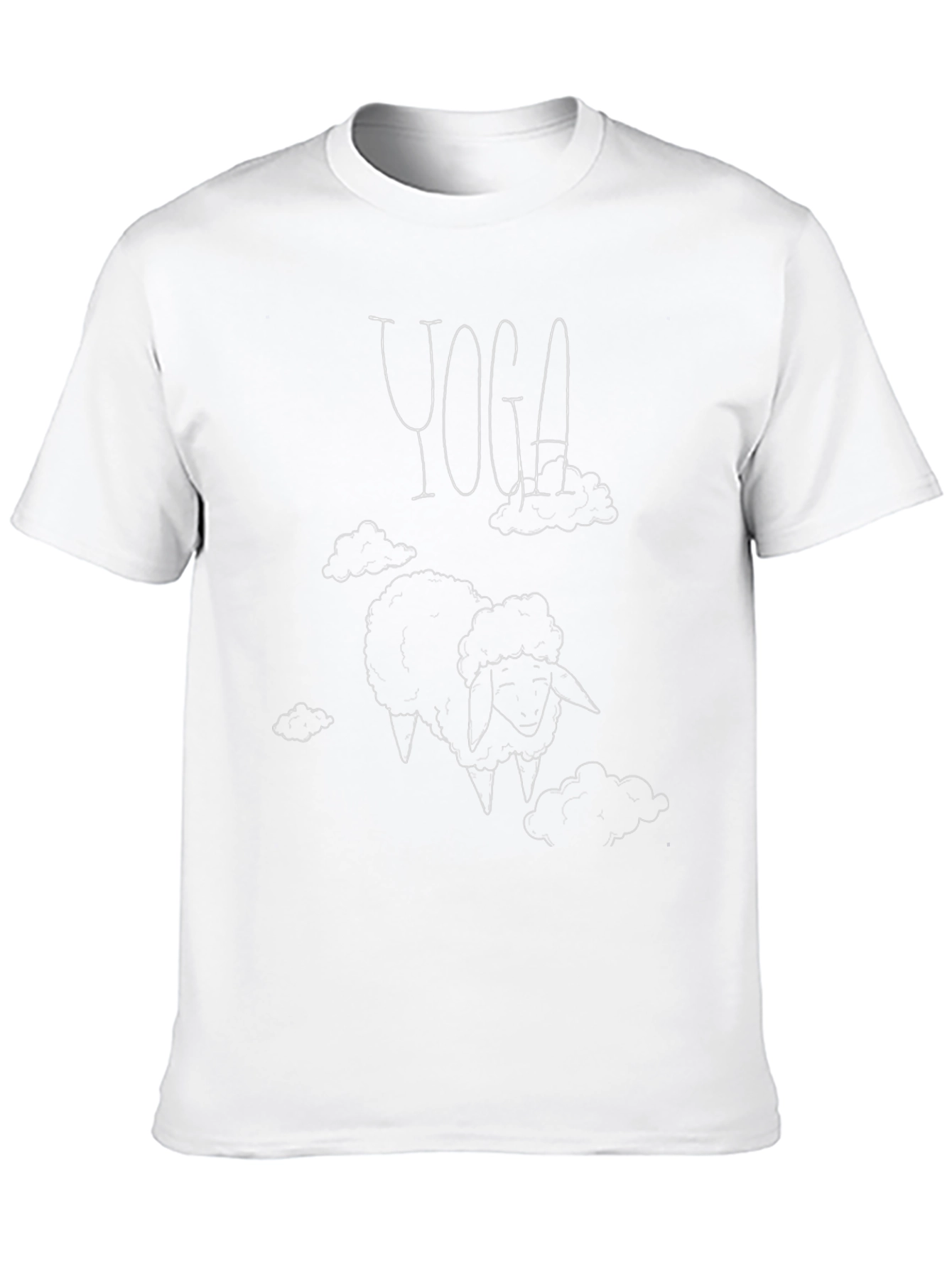 Yoga Sheep T-Shirt - Black Cotton Graphic Tee