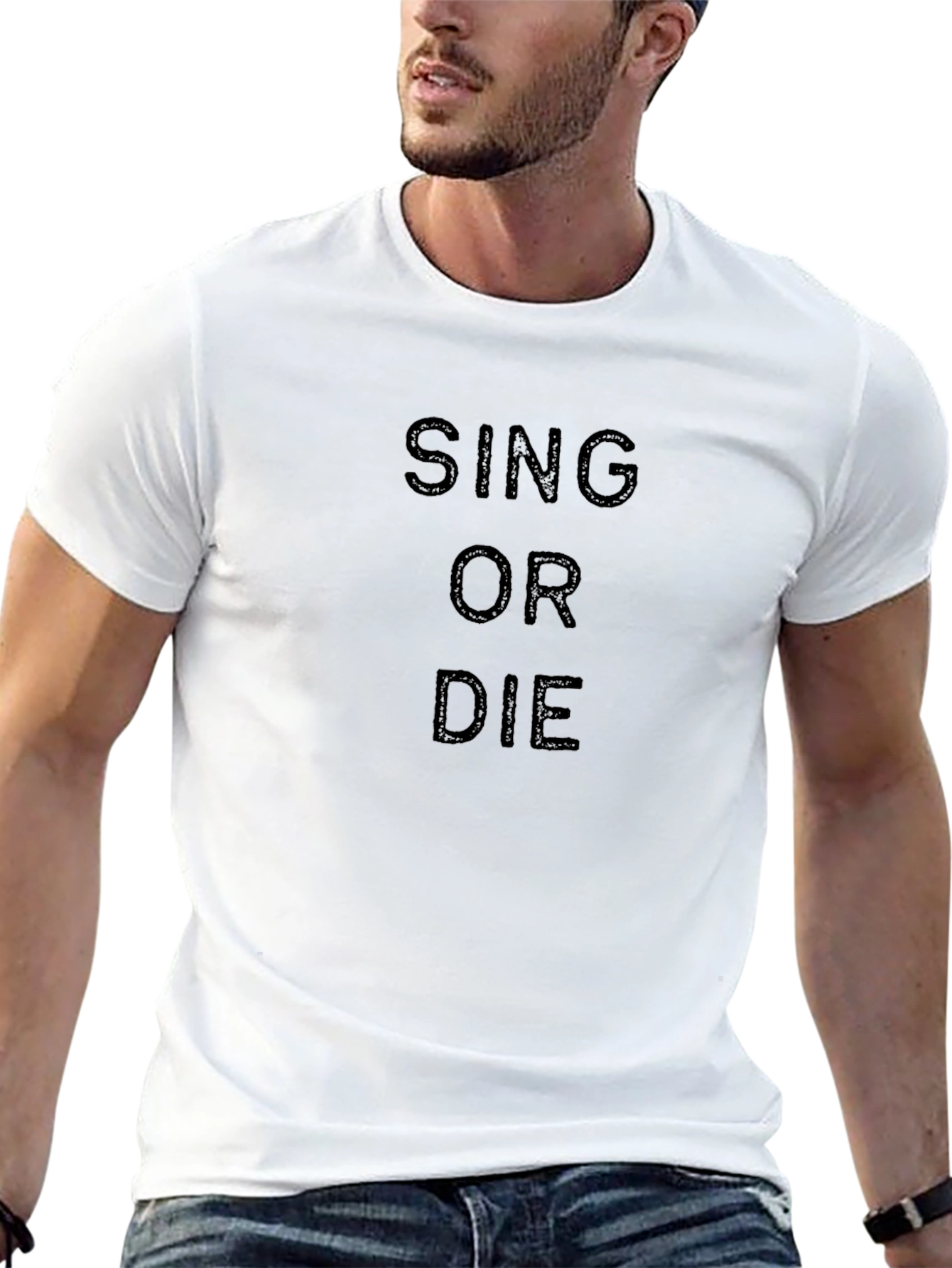 Sing or Die Black Graphic Tee