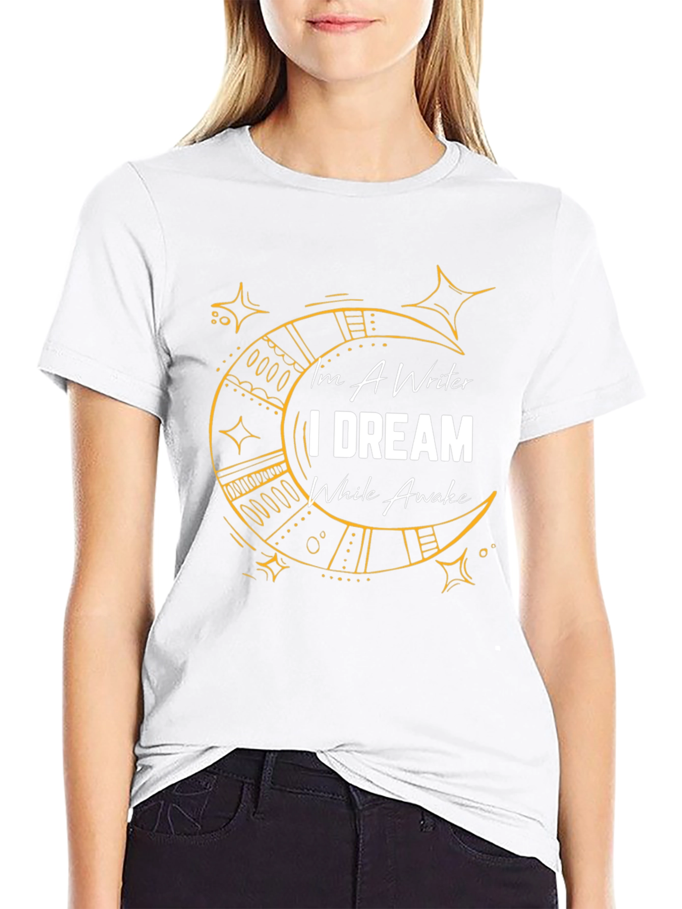 Writer Dreamer Graphic Tee - Stylish Black T-Shirt