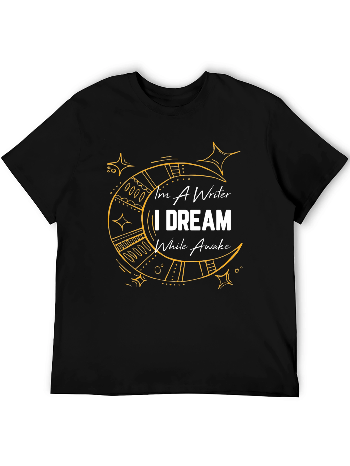 Writer Dreamer Graphic Tee - Stylish Black T-Shirt