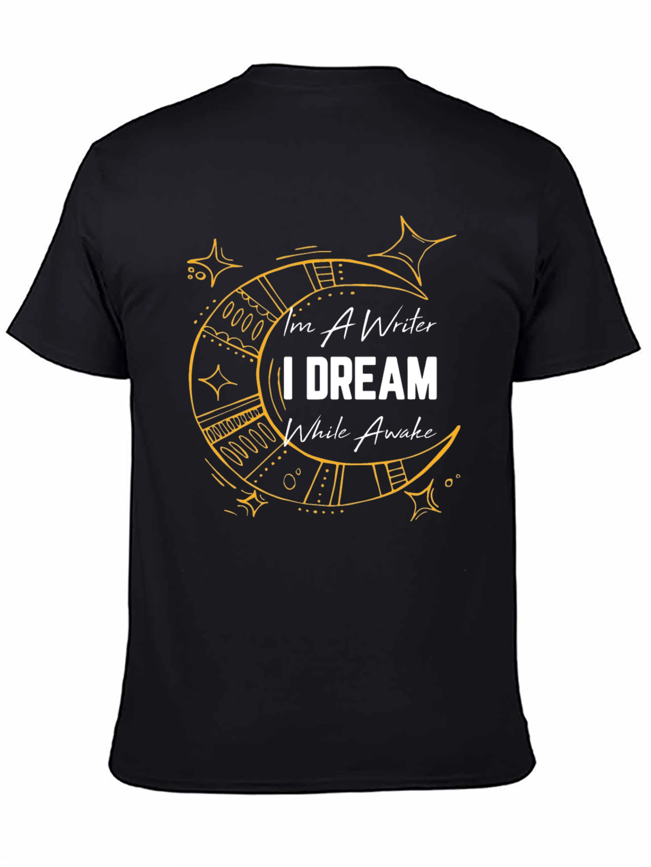 Writer Dreamer Graphic Tee - Stylish Black T-Shirt