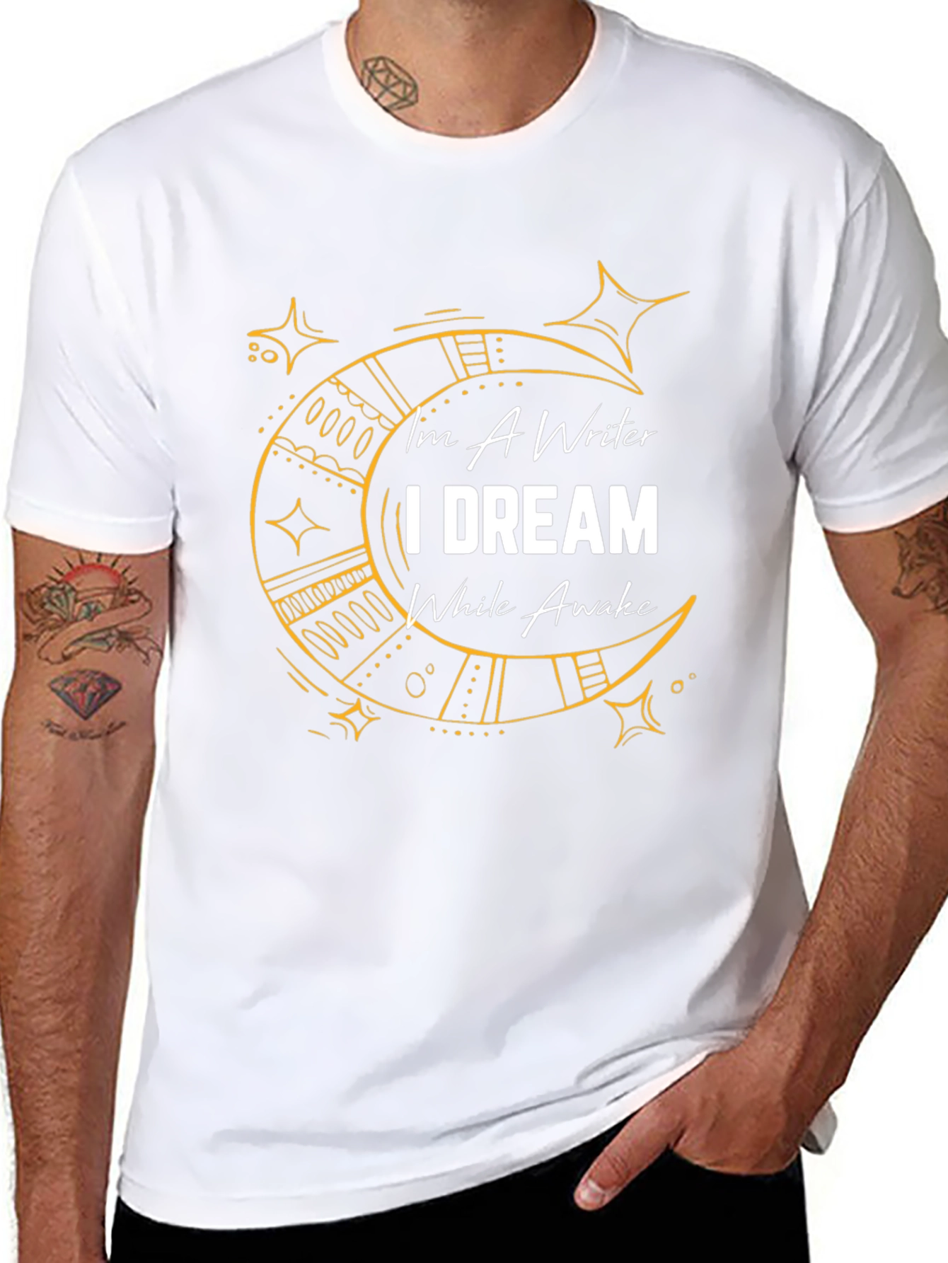 Writer Dreamer Graphic Tee - Stylish Black T-Shirt