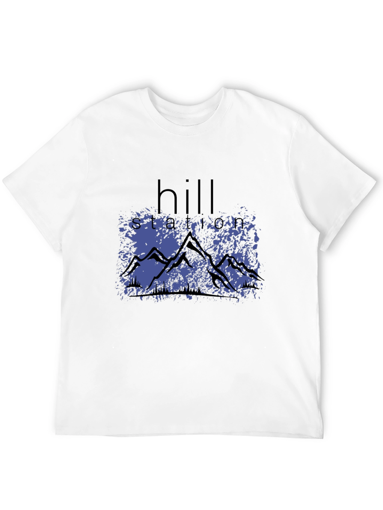 Hill Station Graphic Print Black T-Shirt