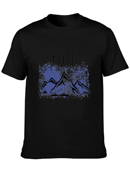 Hill Station Graphic Print Black T-Shirt