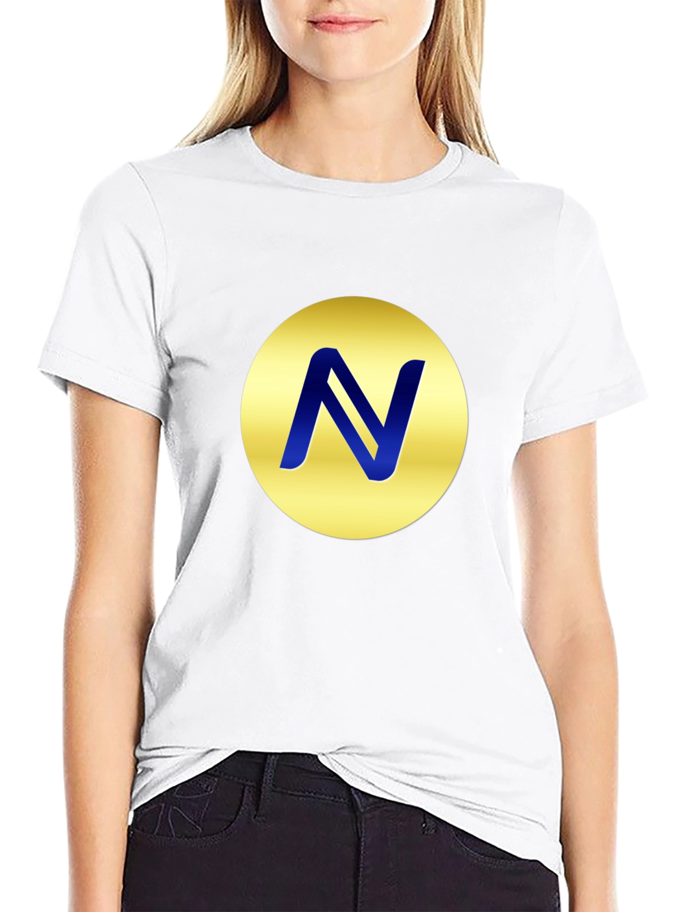 Gold Circle N Logo Black T-Shirt