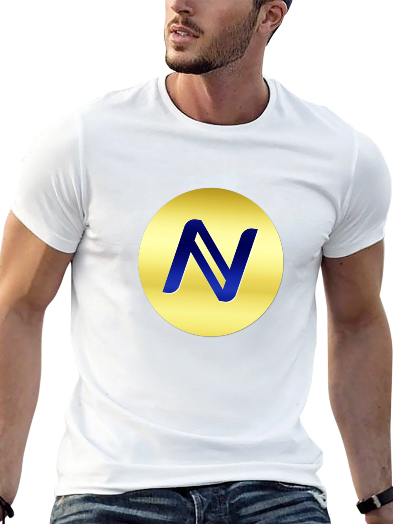 Gold Circle N Logo Black T-Shirt