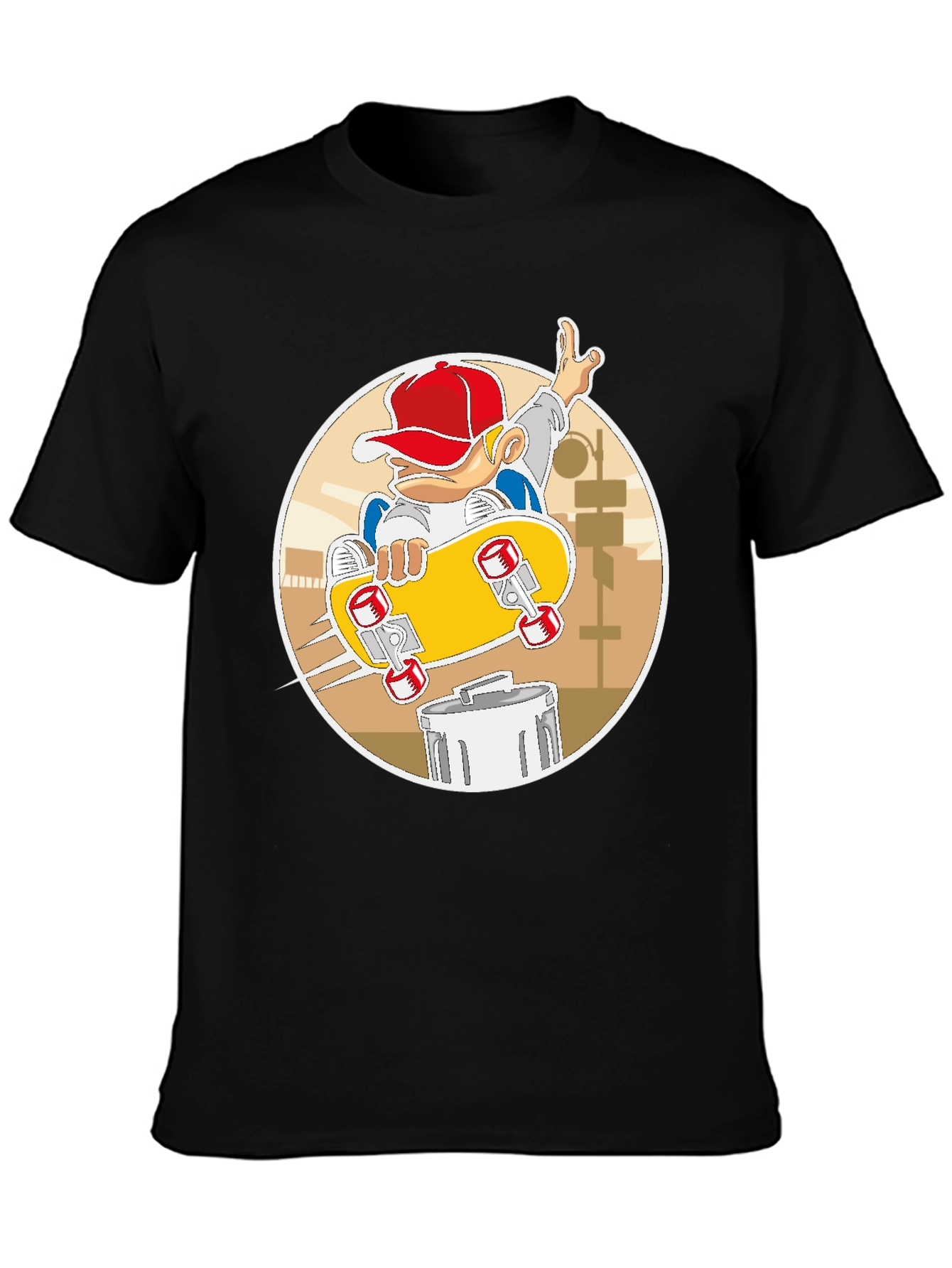 Skateboarding Kid Graphic Tee - Urban Style
