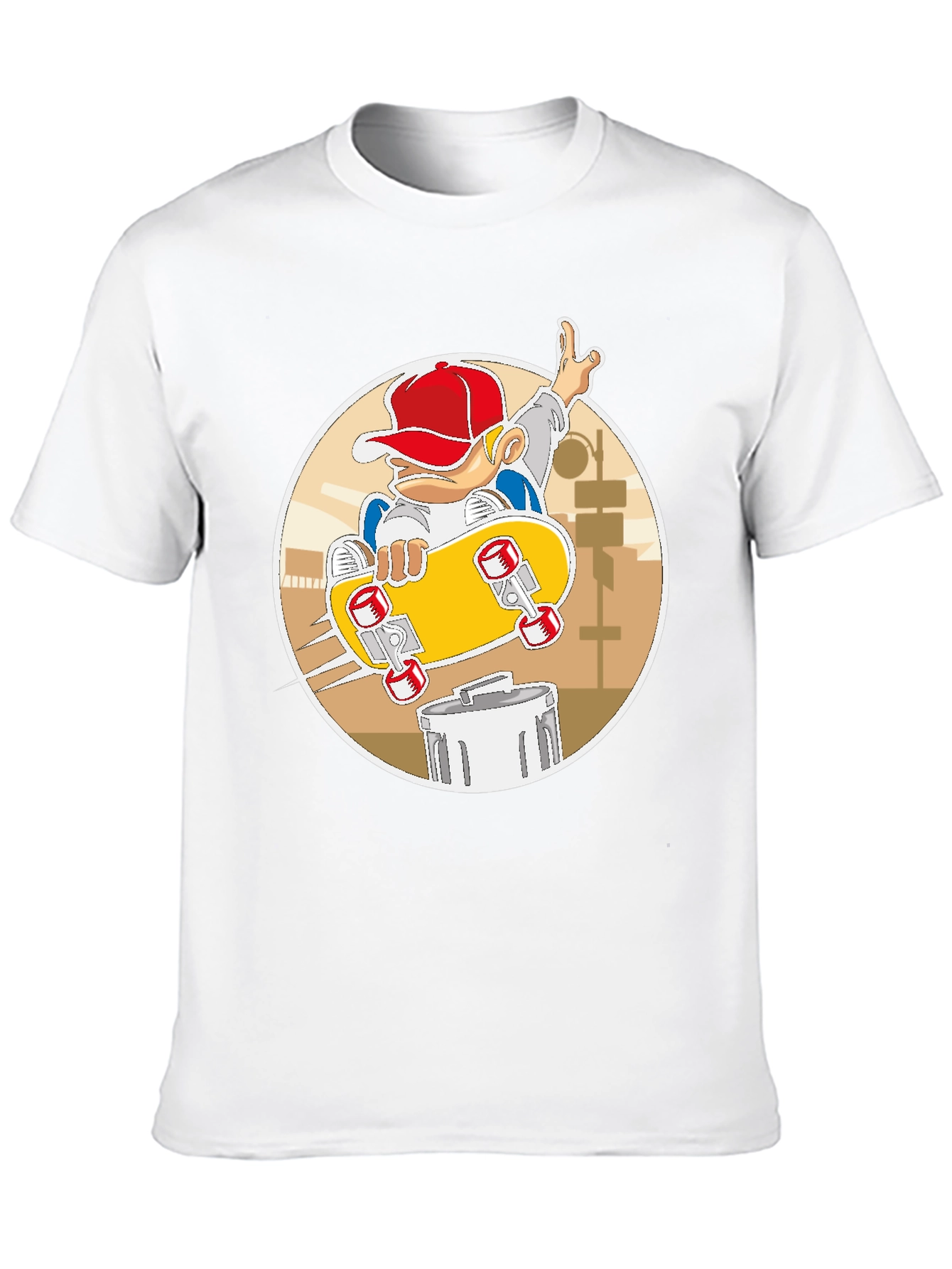Skateboarding Kid Graphic Tee - Urban Style