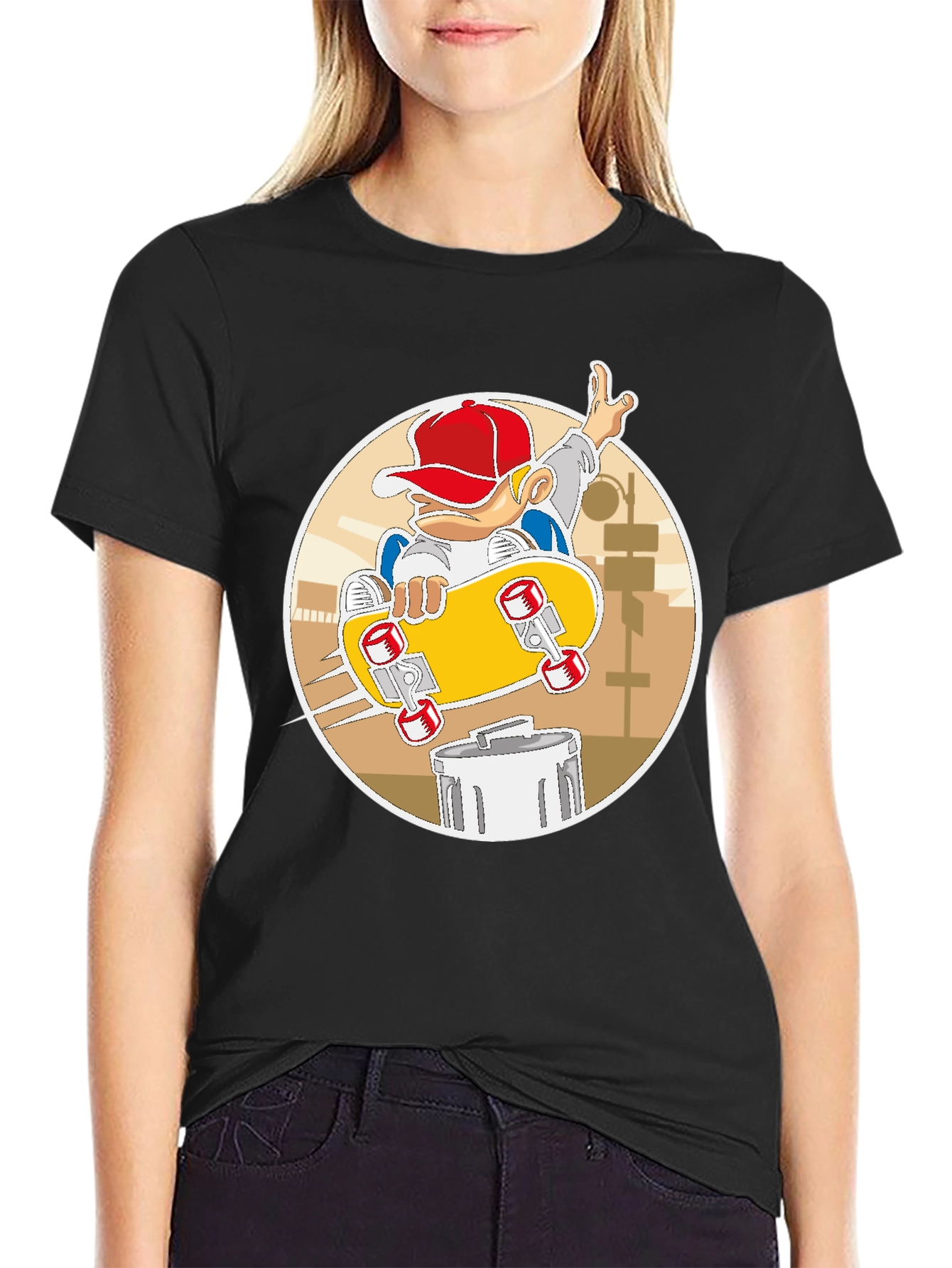 Skateboarding Kid Graphic Tee - Urban Style