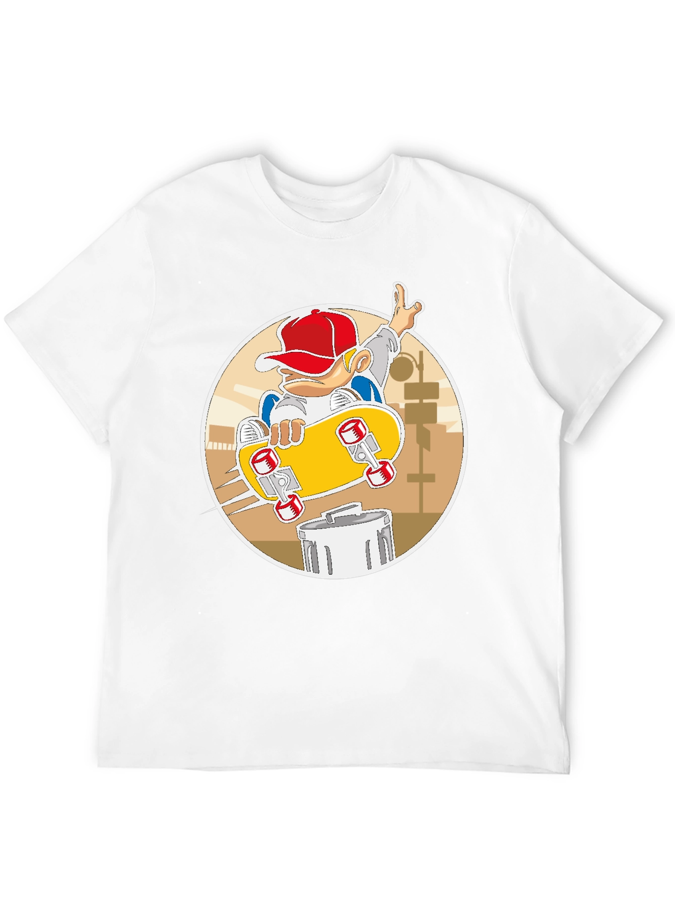 Skateboarding Kid Graphic Tee - Urban Style