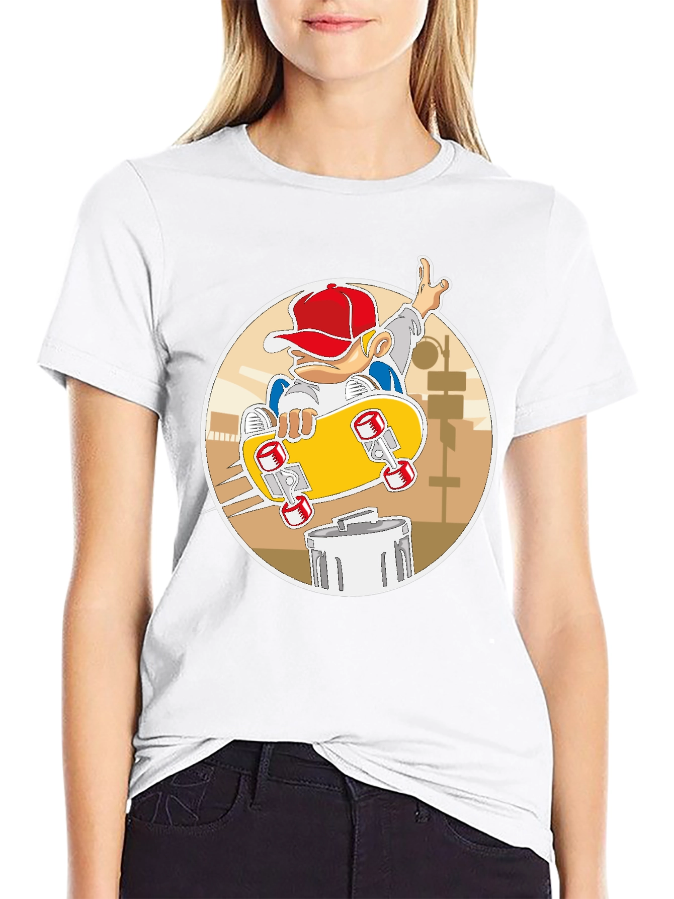 Skateboarding Kid Graphic Tee - Urban Style