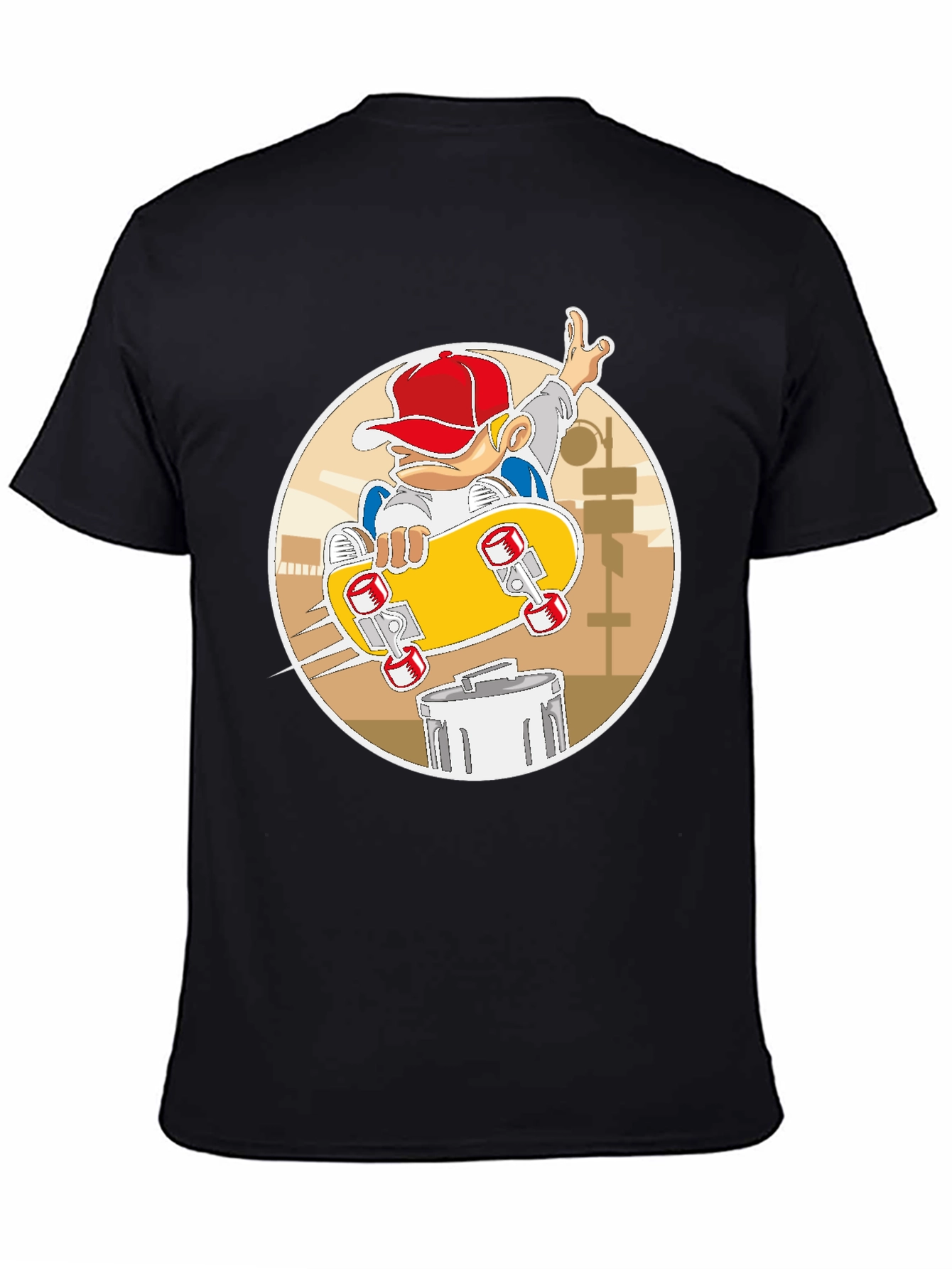 Skateboarding Kid Graphic Tee - Urban Style
