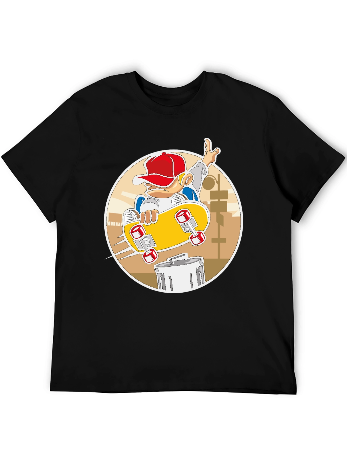 Skateboarding Kid Graphic Tee - Urban Style