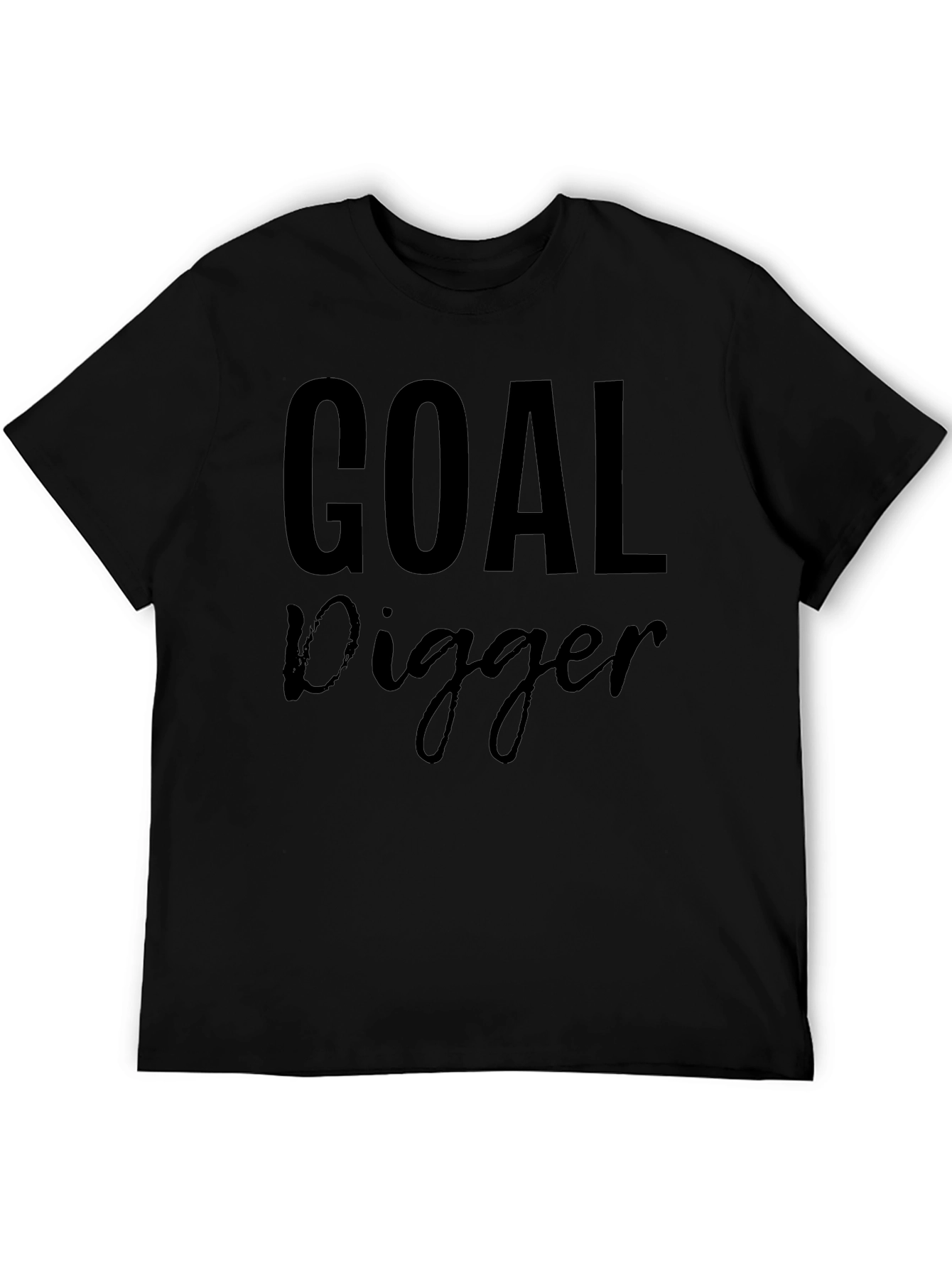Goal Digger Graphic T-Shirt - Black Cotton Tee