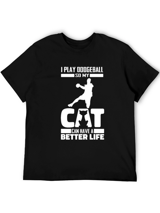 Dodgeball Cat Lover Graphic T-Shirt