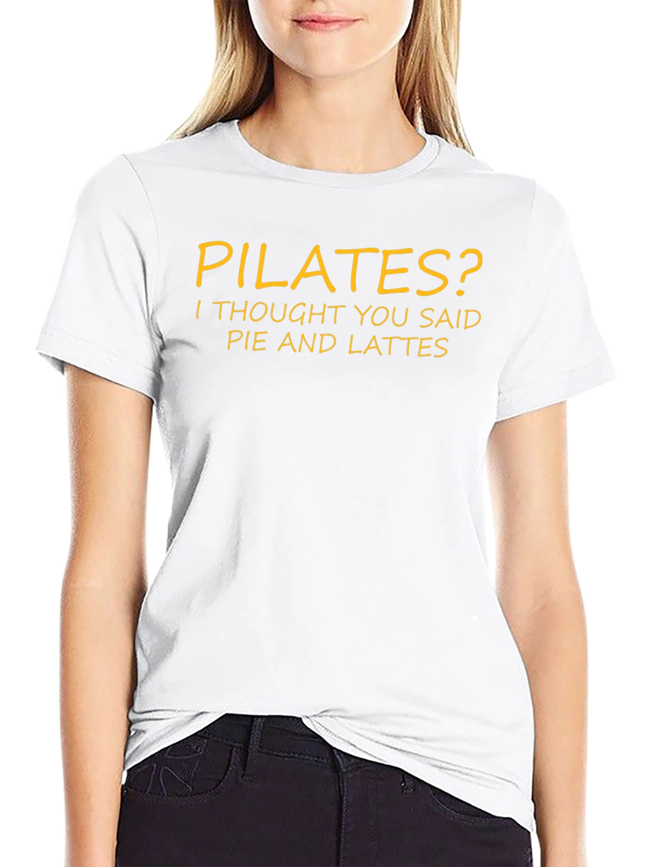 Pilates? Pie and Lattes Funny Graphic Tee