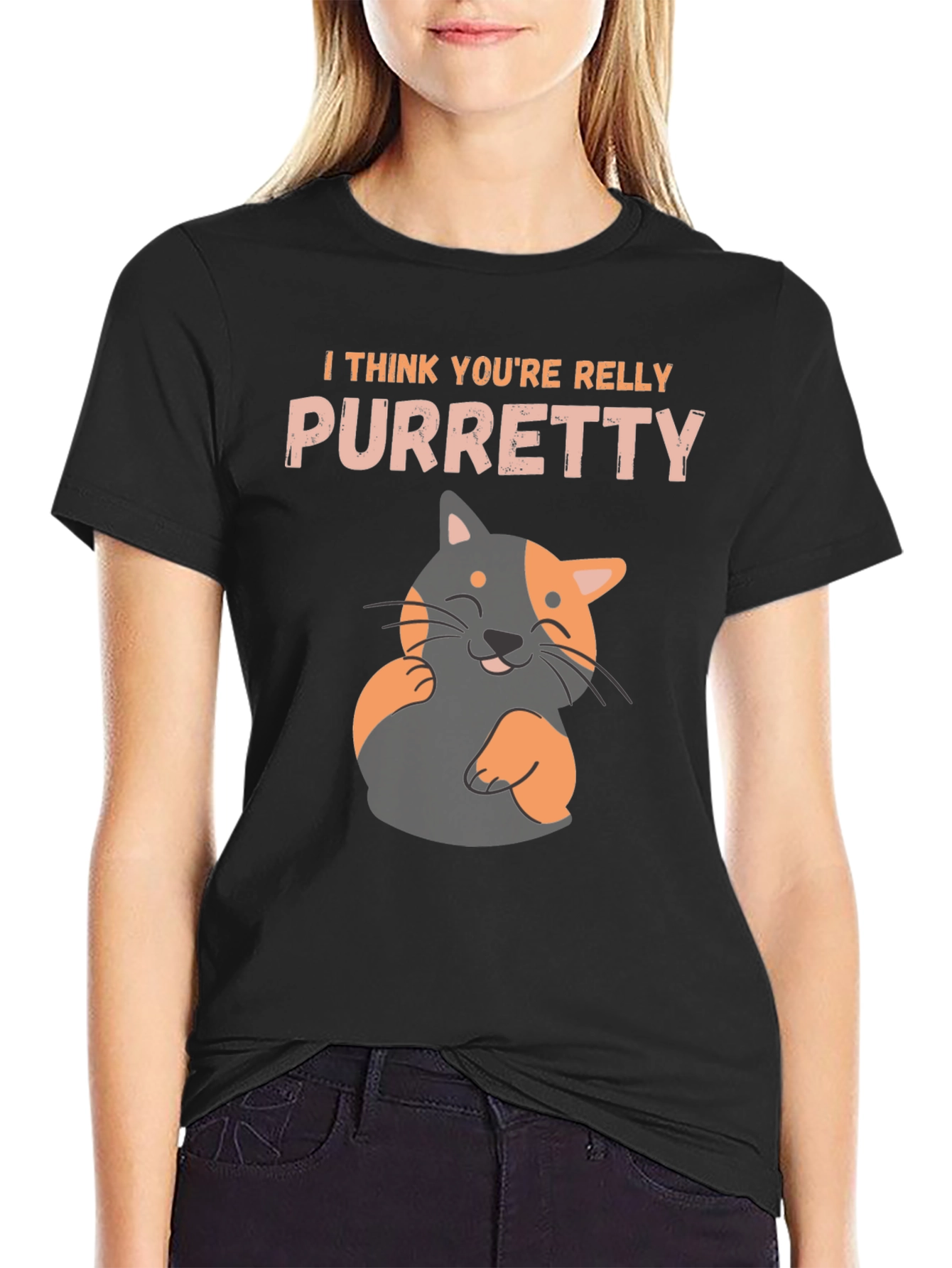 Purretty Cat T-Shirt - Funny Cat Lover Tee