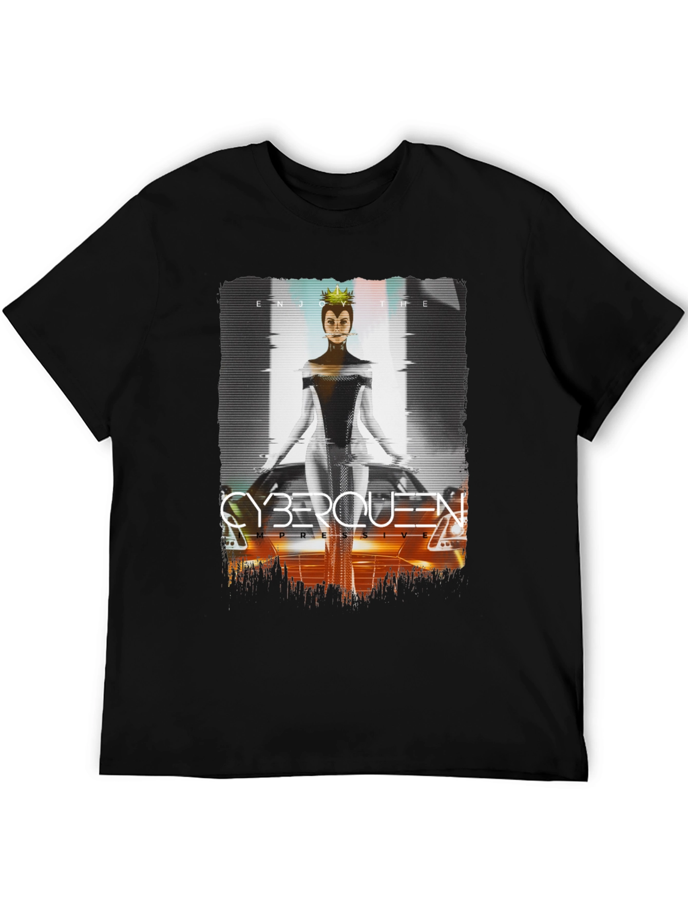 Cyberqueen T-Shirt - Futuristic Graphic Tee
