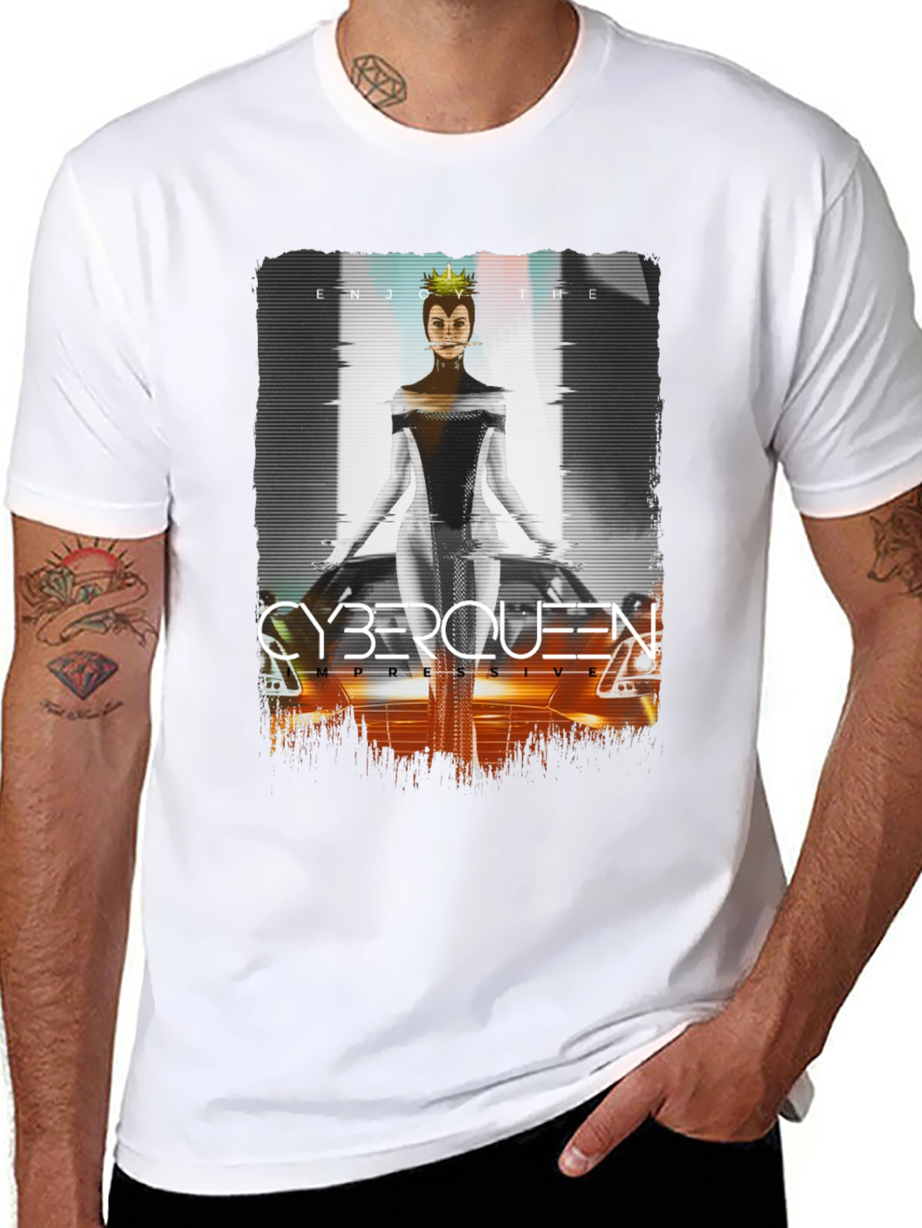 Cyberqueen T-Shirt - Futuristic Graphic Tee