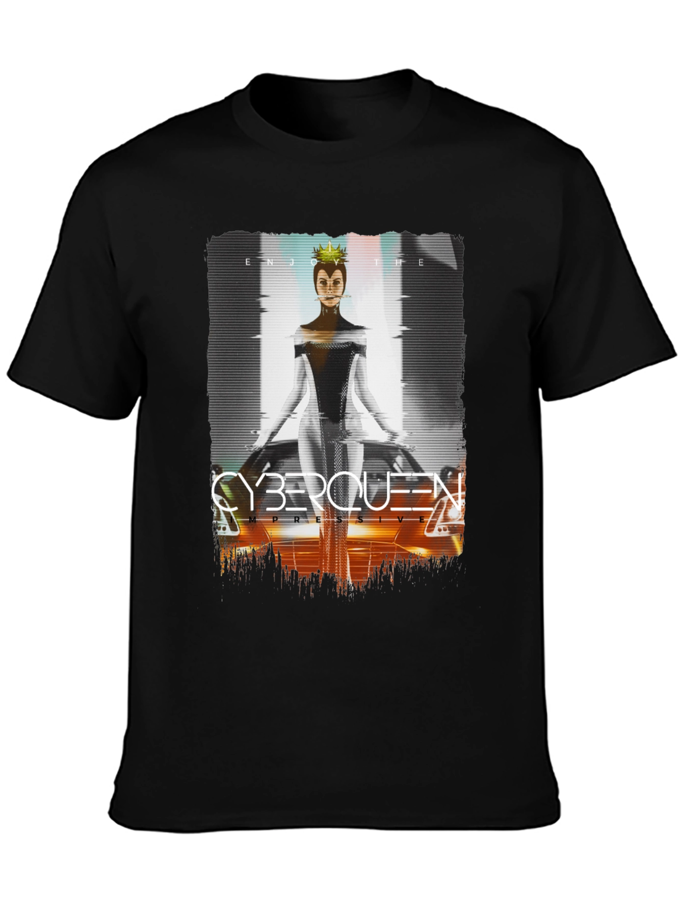 Cyberqueen T-Shirt - Futuristic Graphic Tee