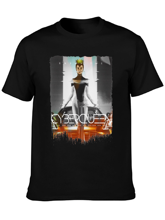 Cyberqueen T-Shirt - Futuristic Graphic Tee