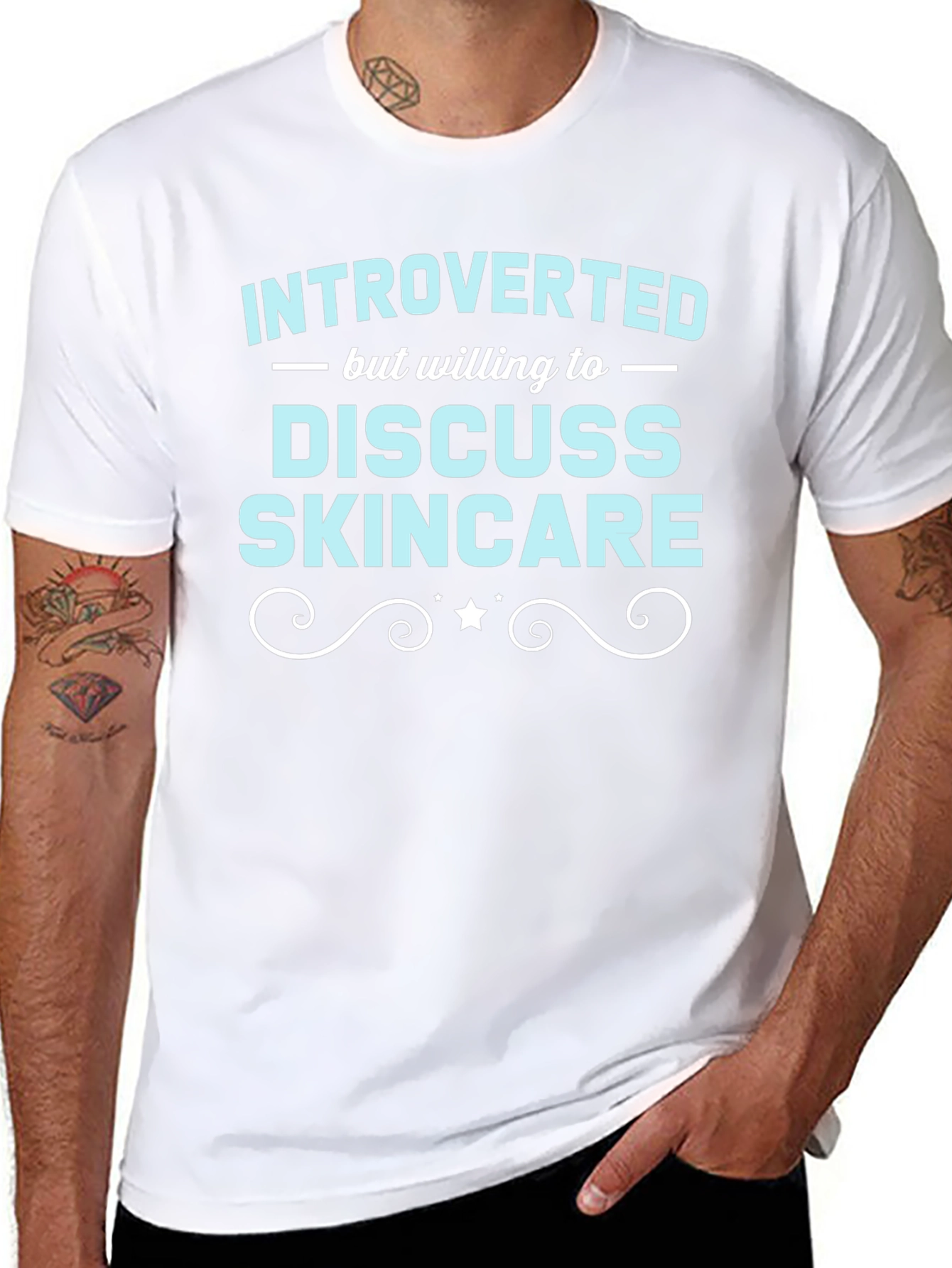 Introverted Skincare T-Shirt Funny