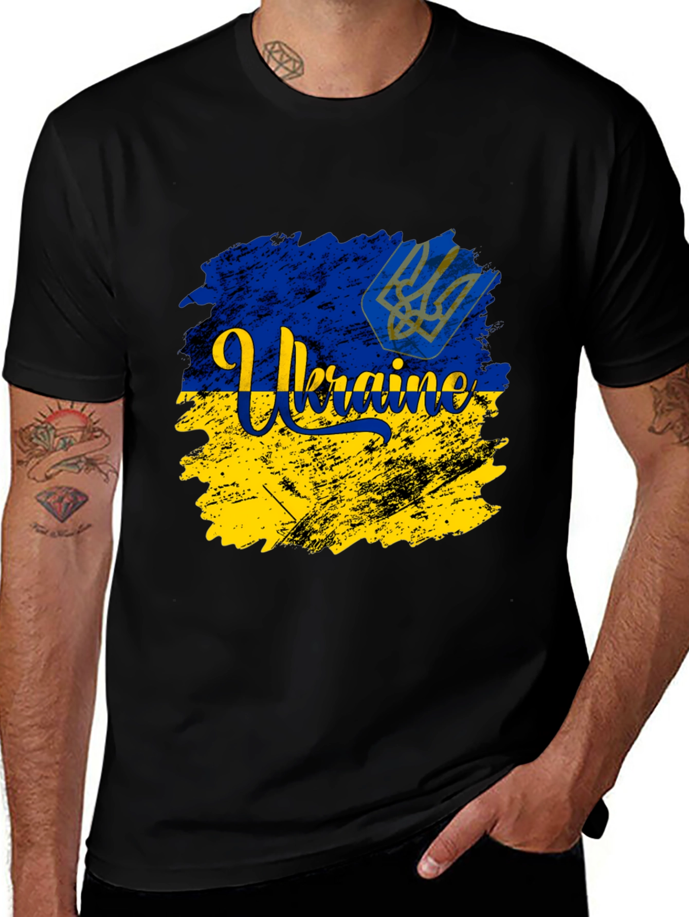Ukraine Flag Graphic Tee - Support Ukraine