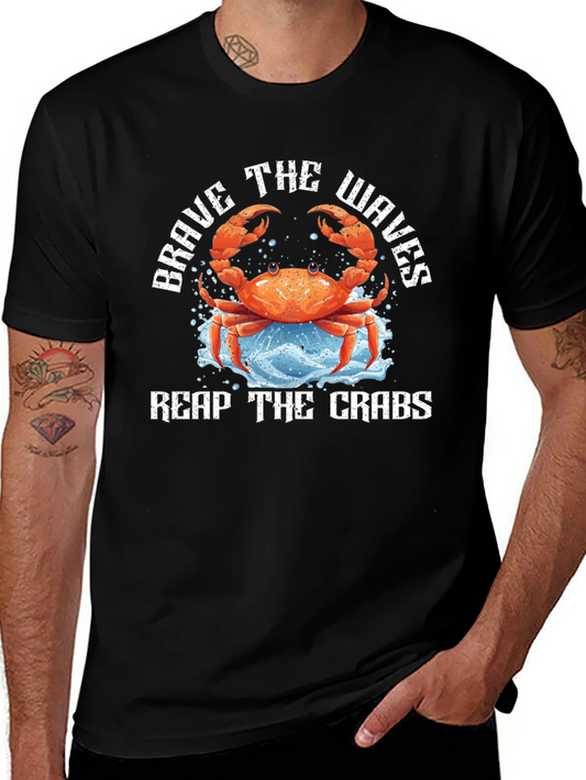 Brave The Waves Crab Graphic Tee