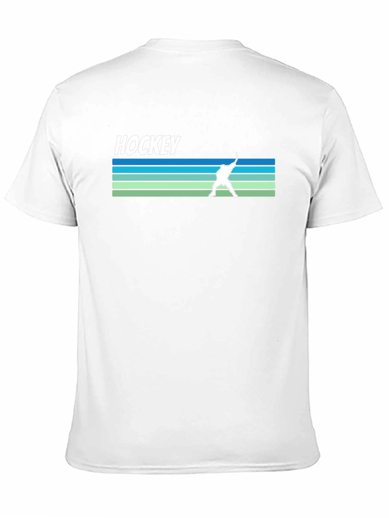 Hockey Retro Striped Tee - Black Cotton T-Shirt