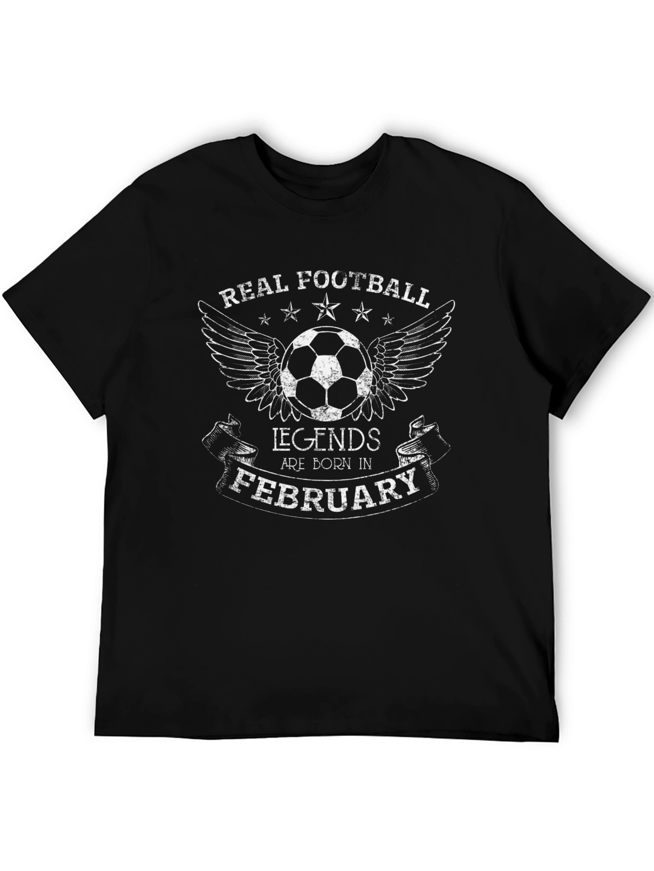 Real Football Legends Born in February Graphic T-Shirt