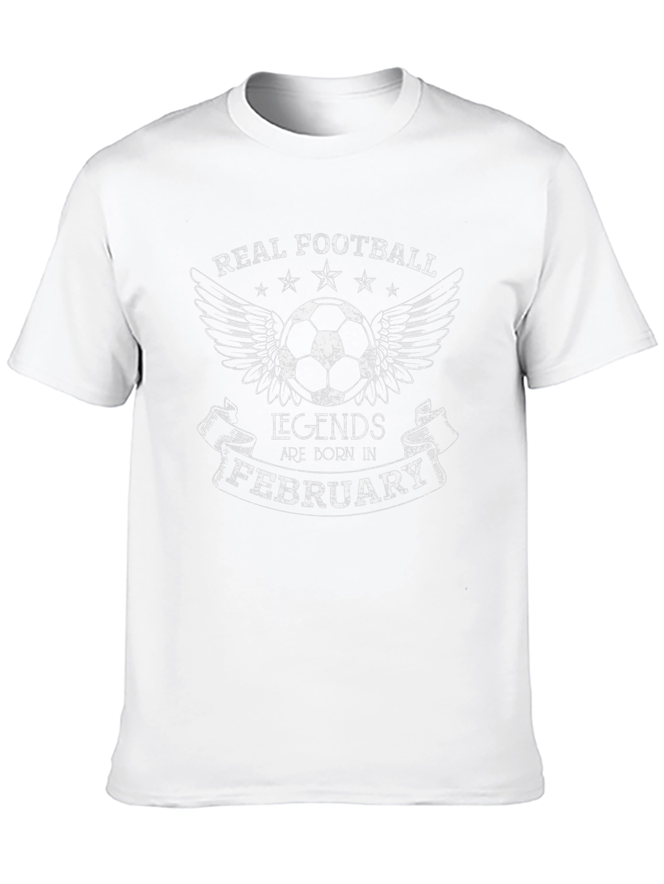 Real Football Legends Born in February Graphic T-Shirt