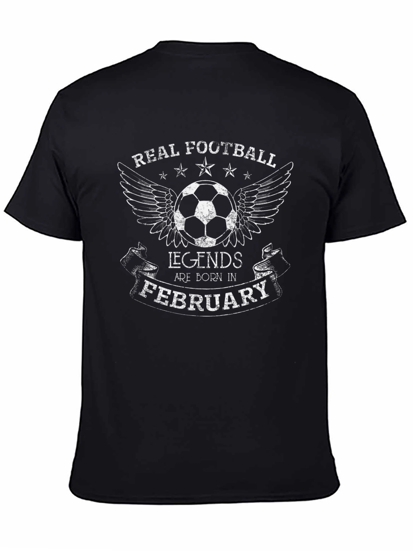 Real Football Legends Born in February Graphic T-Shirt