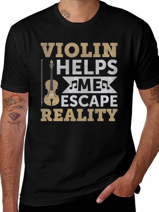 Violin Escape Reality Graphic T-Shirt