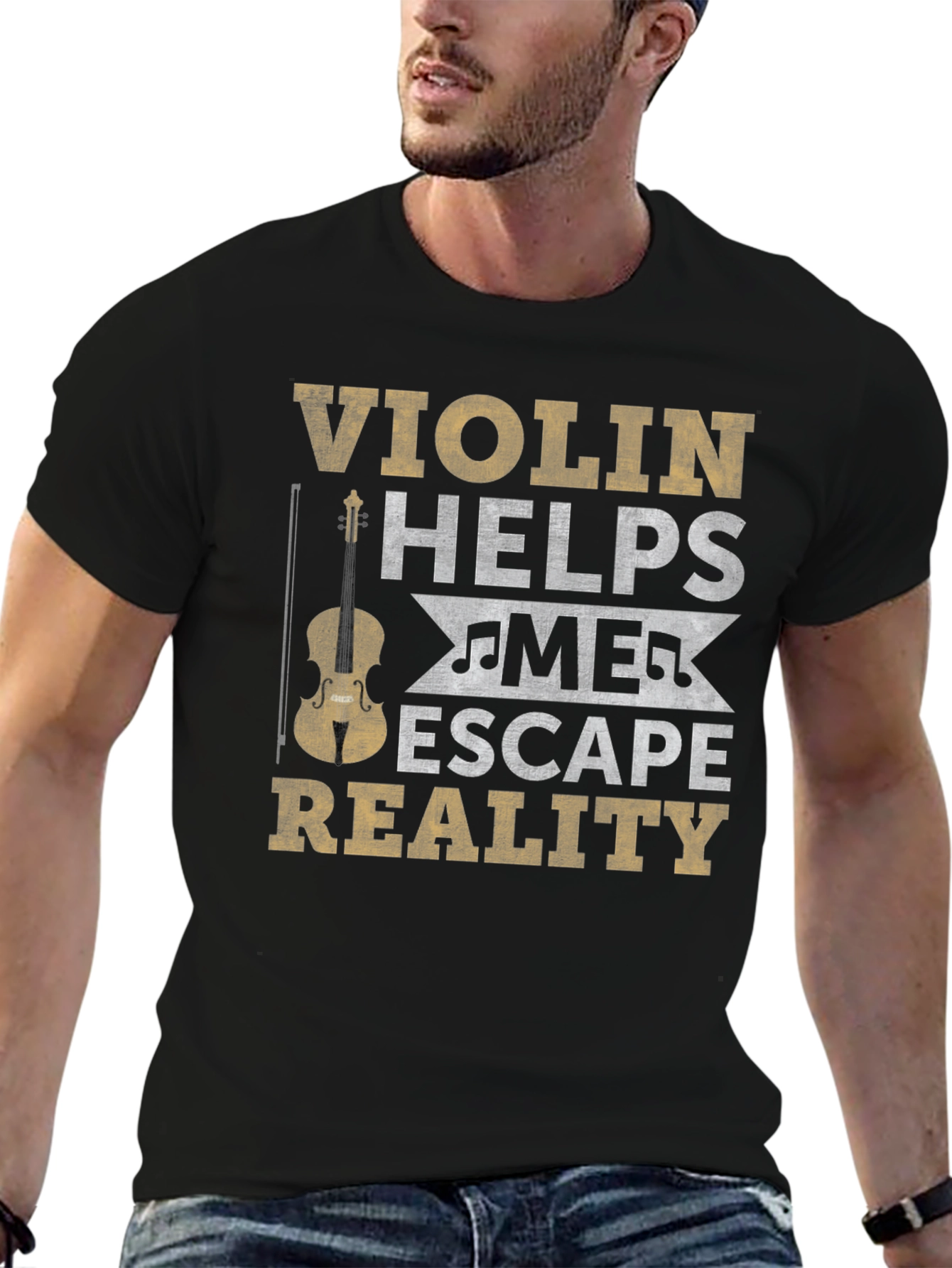 Violin Escape Reality Graphic T-Shirt