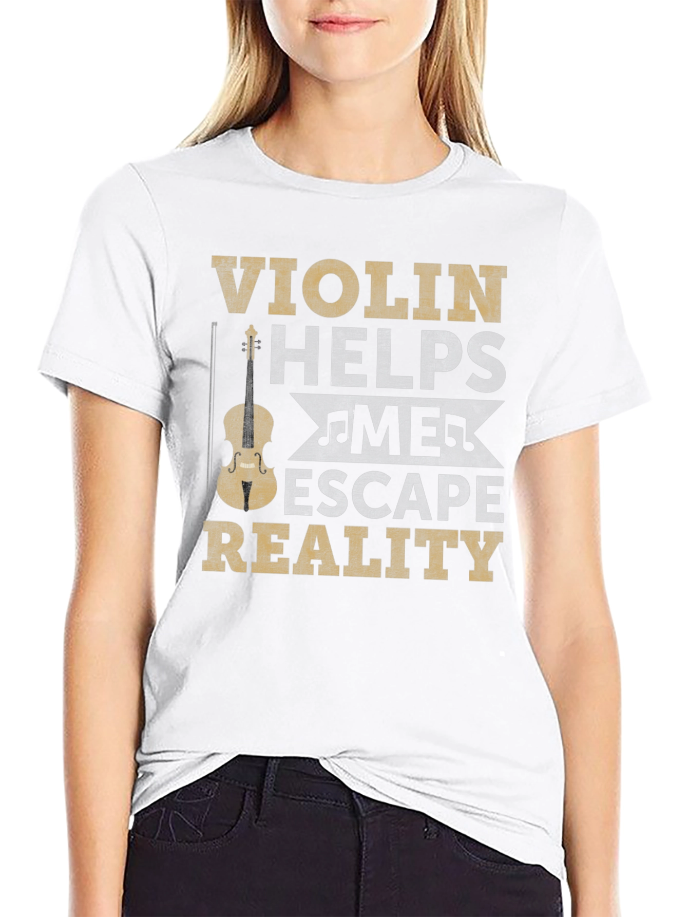 Violin Escape Reality Graphic T-Shirt