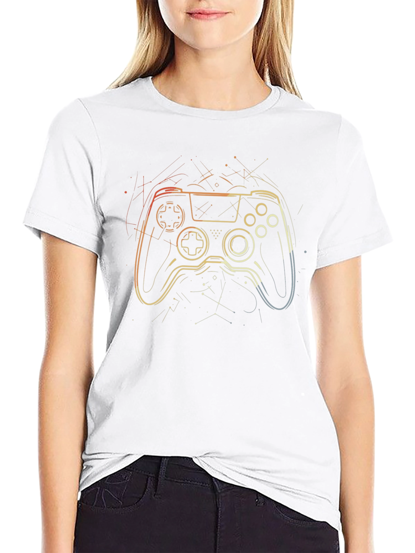 Gaming Controller Graphic Tee - Black Casual Gamer T-Shirt