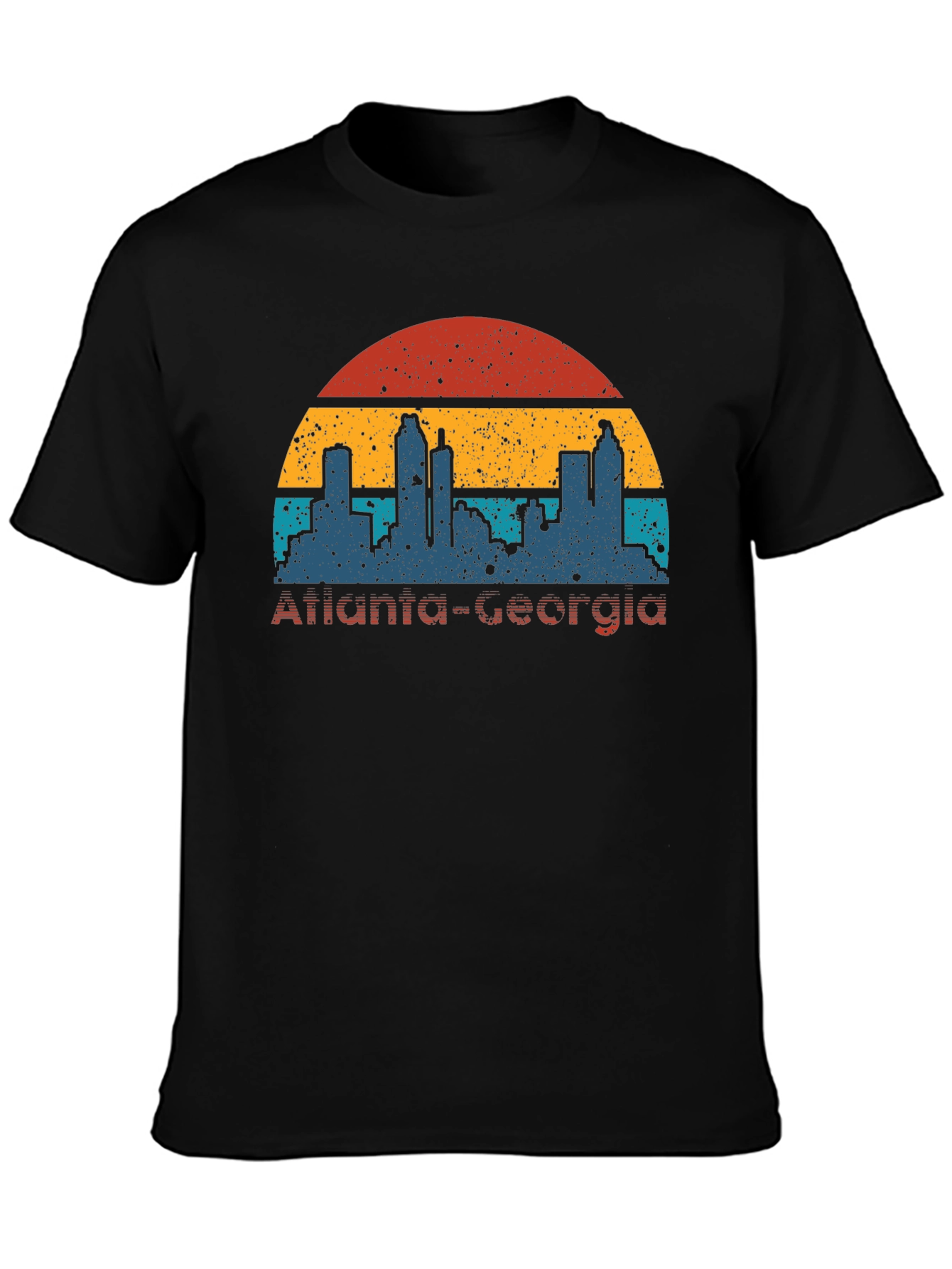 Retro Atlanta Georgia Skyline T-Shirt