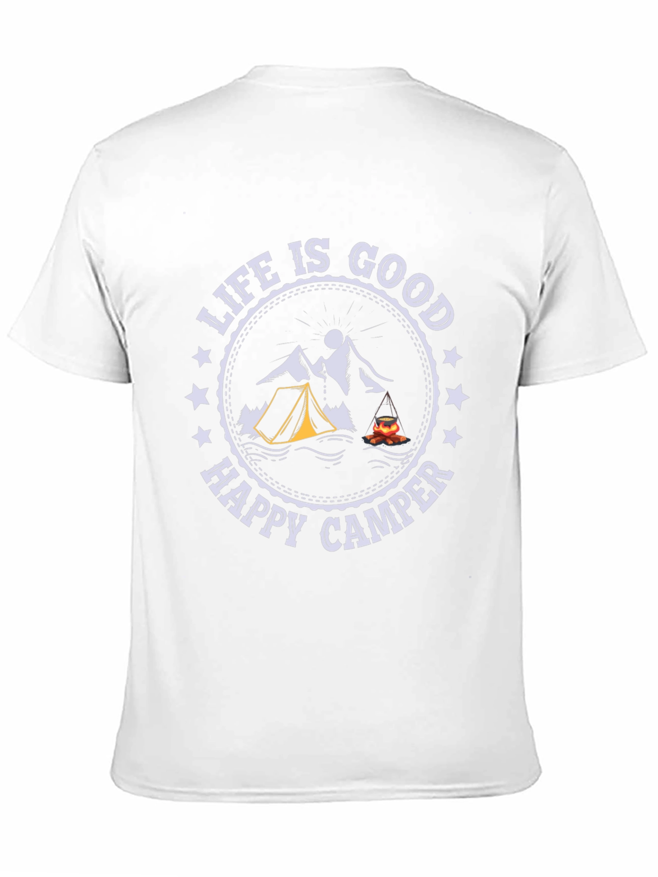 Life is Good Happy Camper Graphic T-Shirt