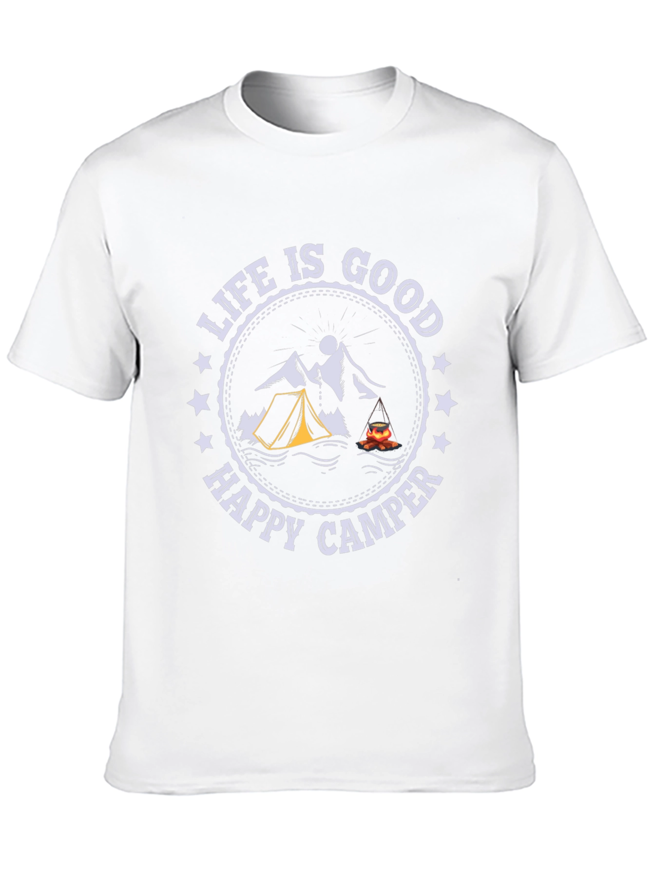 Life is Good Happy Camper Graphic T-Shirt