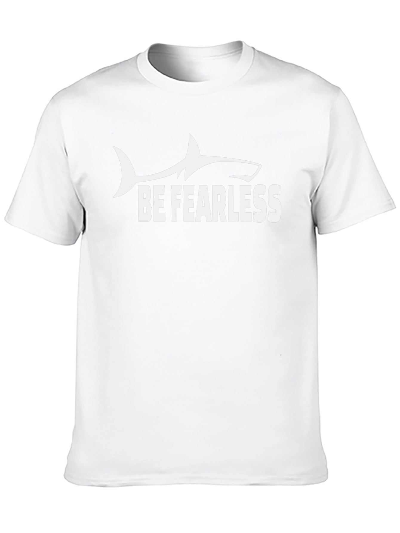 Be Fearless Shark Graphic Tee - Black Cotton T-Shirt