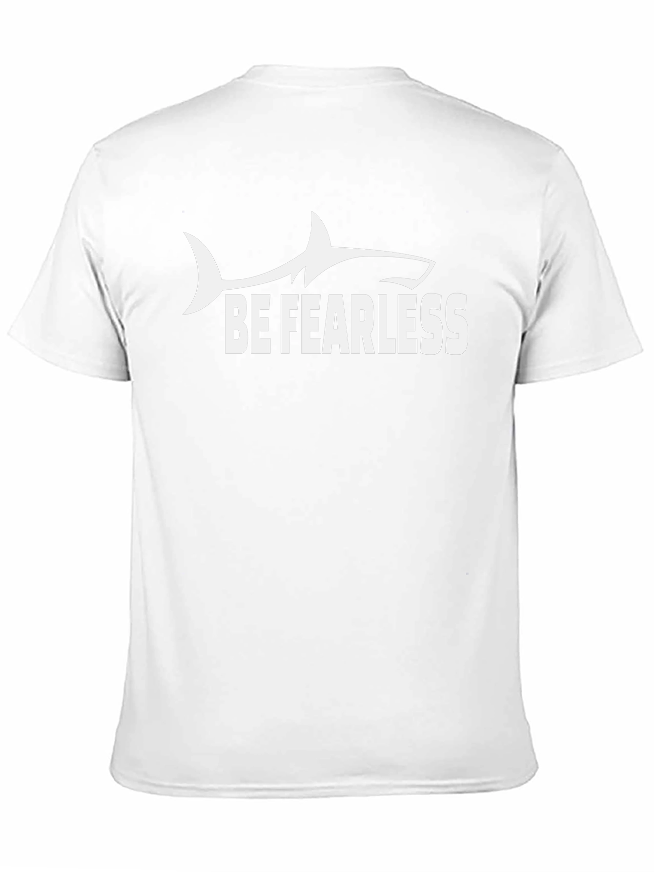 Be Fearless Shark Graphic Tee - Black Cotton T-Shirt