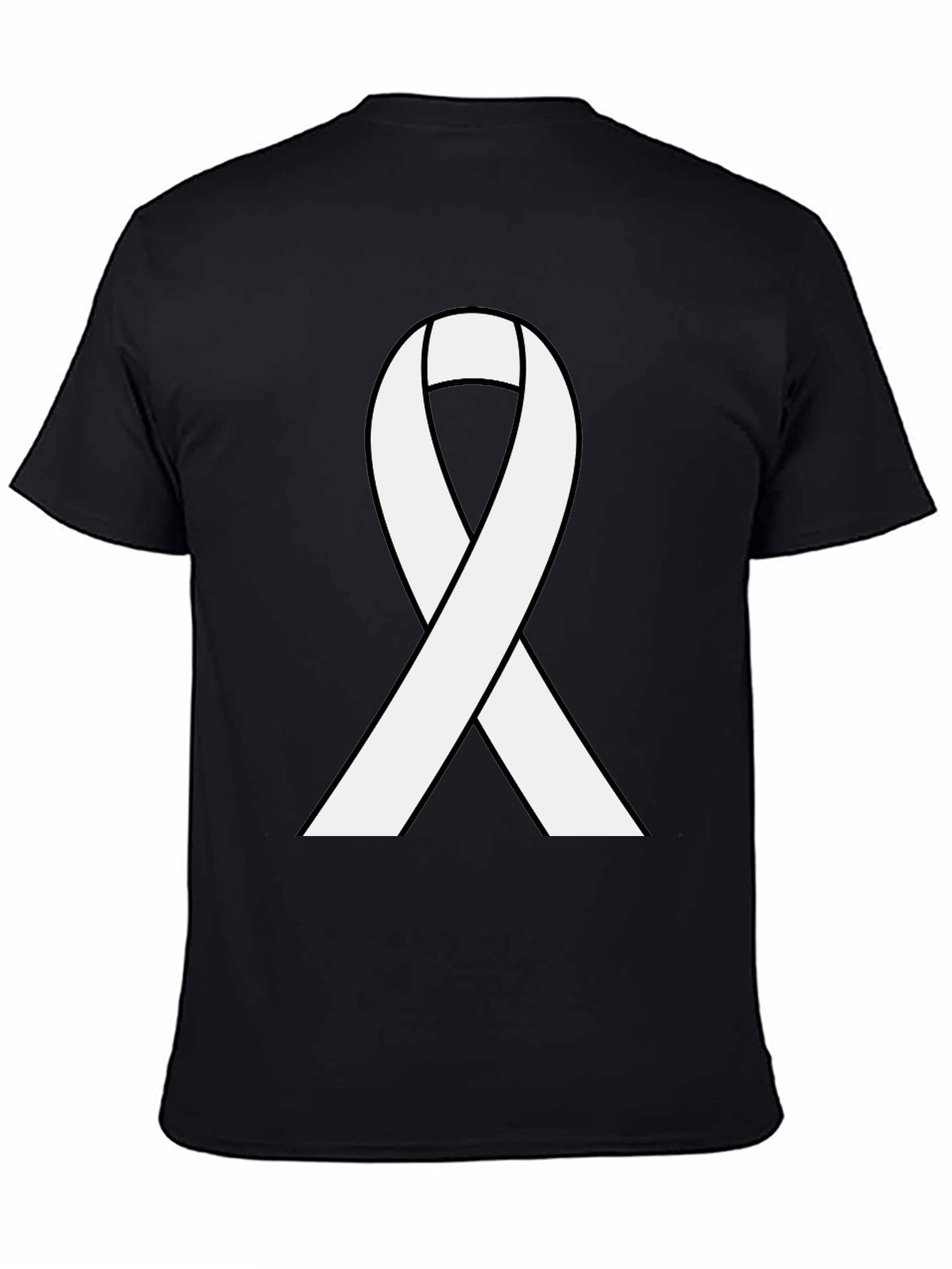 Ribbon Awareness Black T-Shirt - Show Your Support
