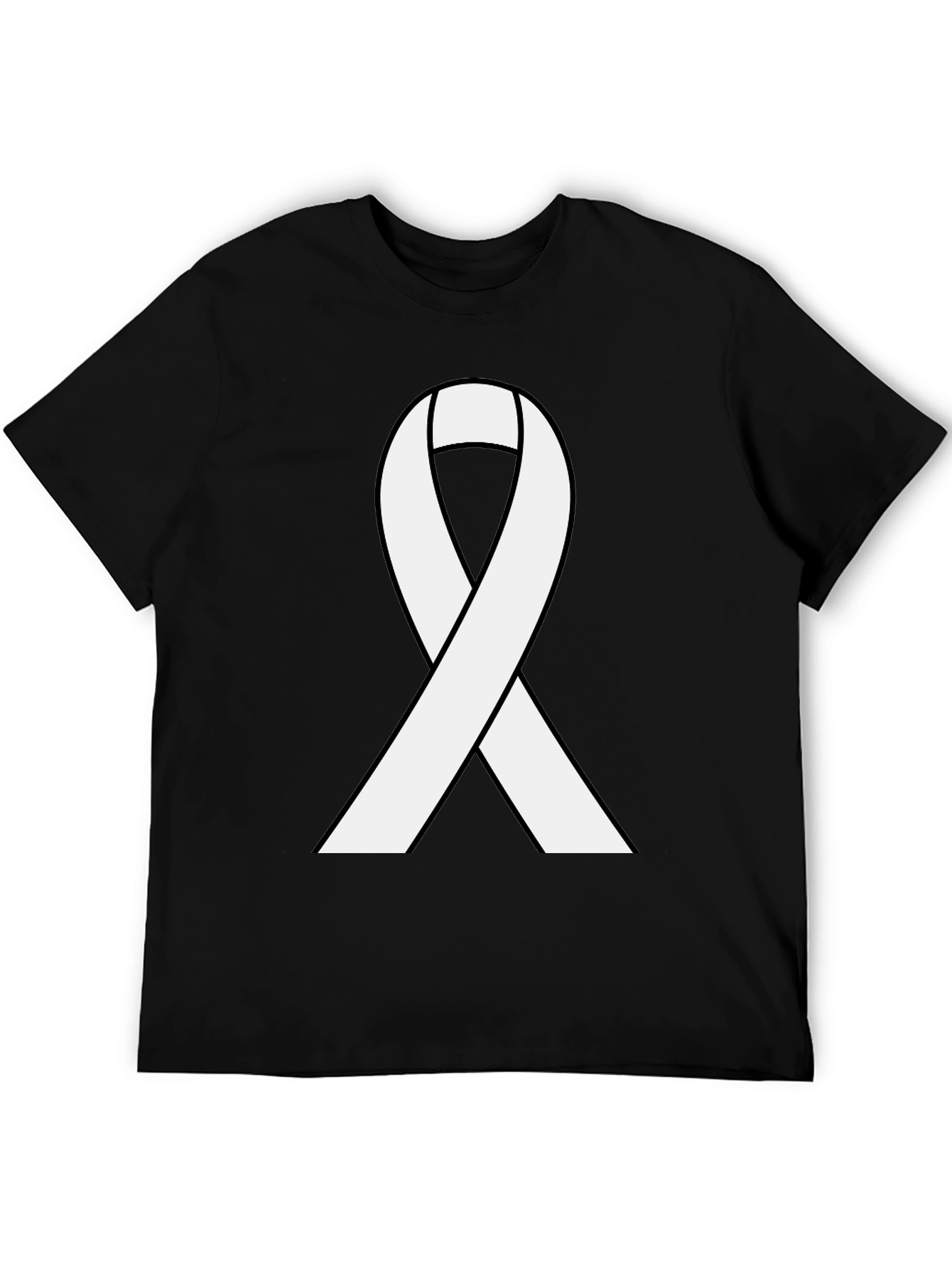 Ribbon Awareness Black T-Shirt - Show Your Support