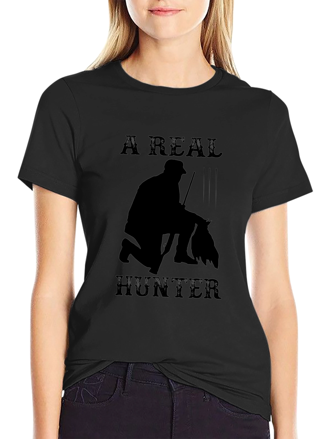 A Real Hunter Graphic Tee - Black