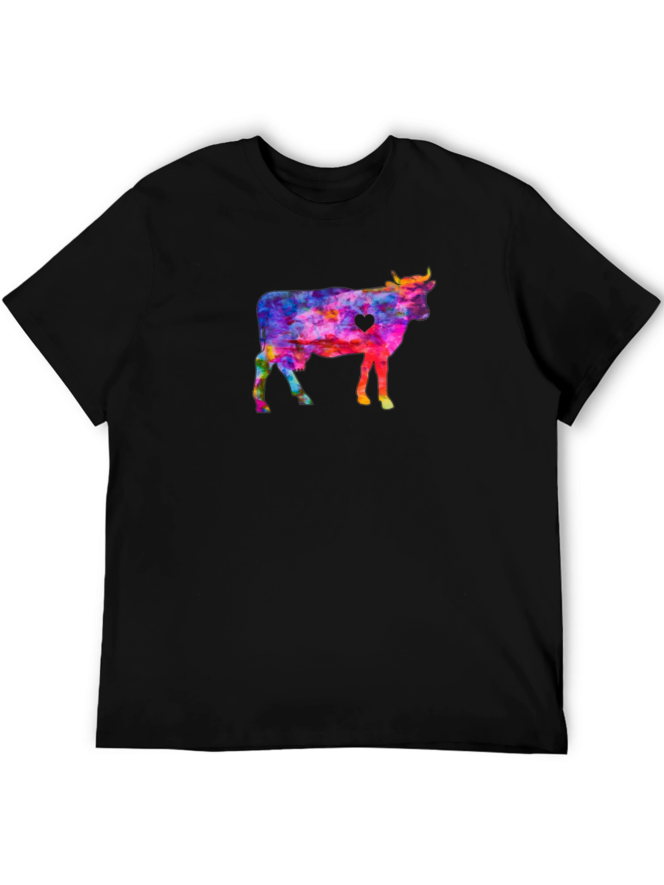 Colorful Cow Graphic Tee