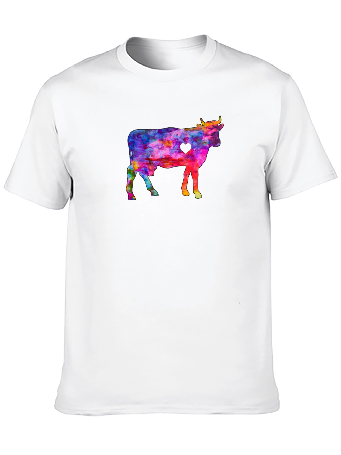 Colorful Cow Graphic Tee